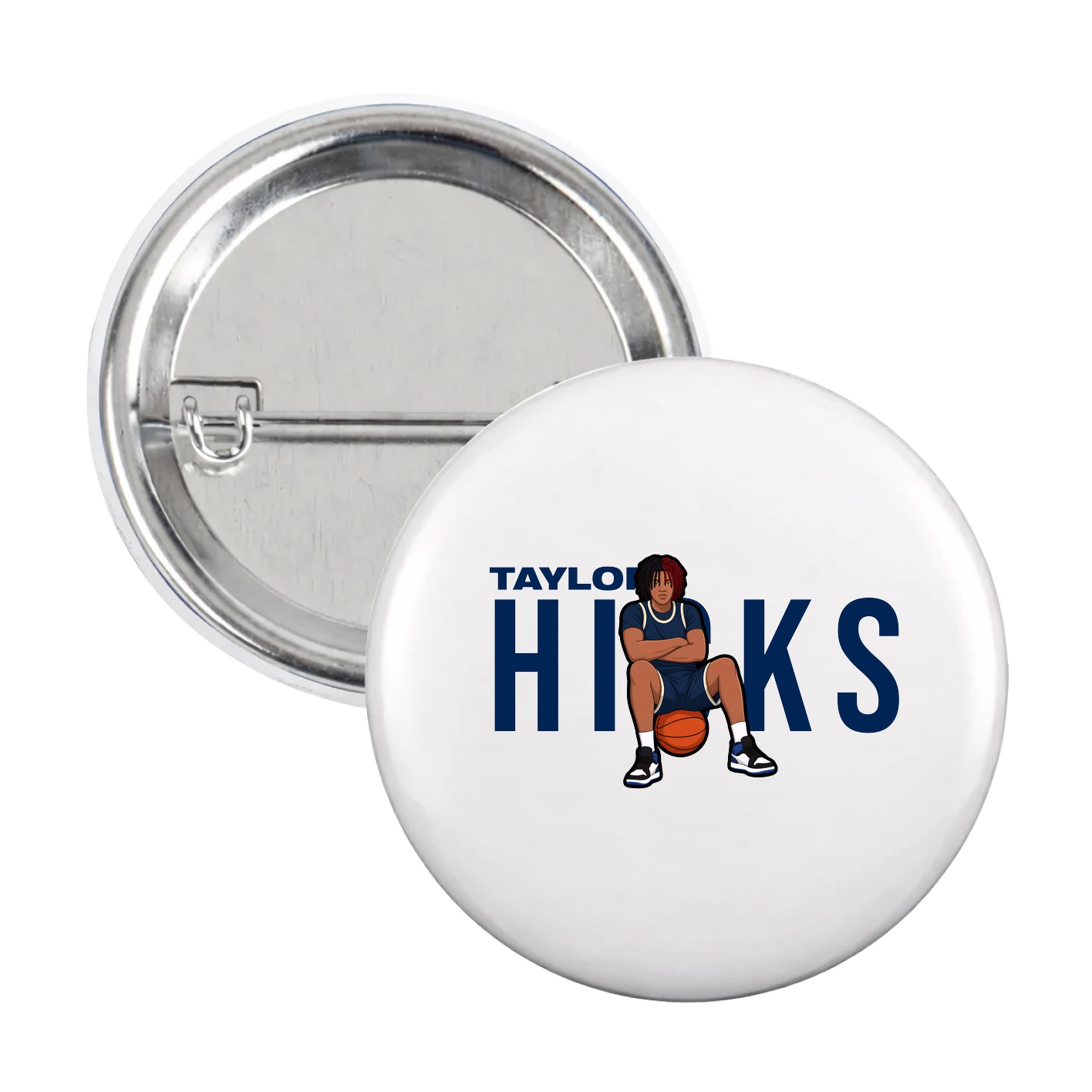 Game Day Button — Player Name in White