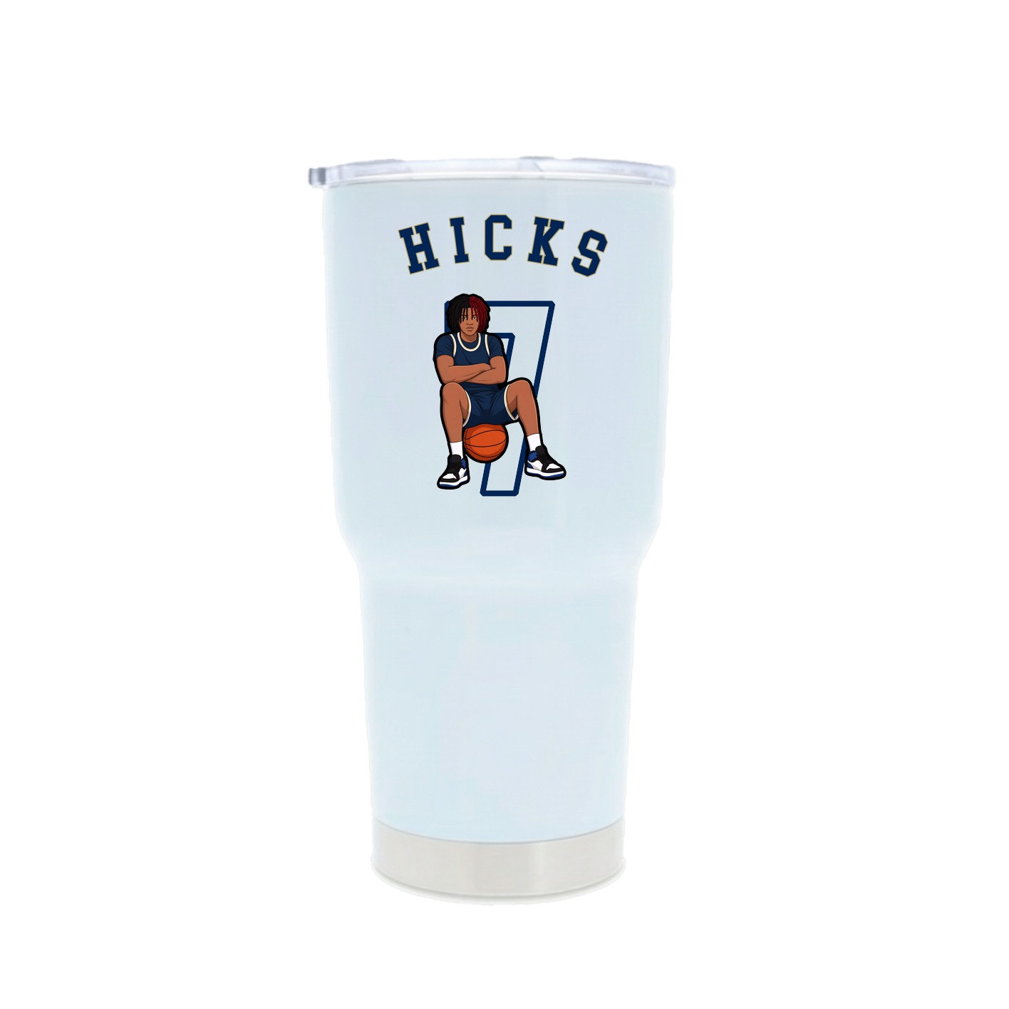 30oz Stainless Steel Tumbler — Shirsey Arch in White