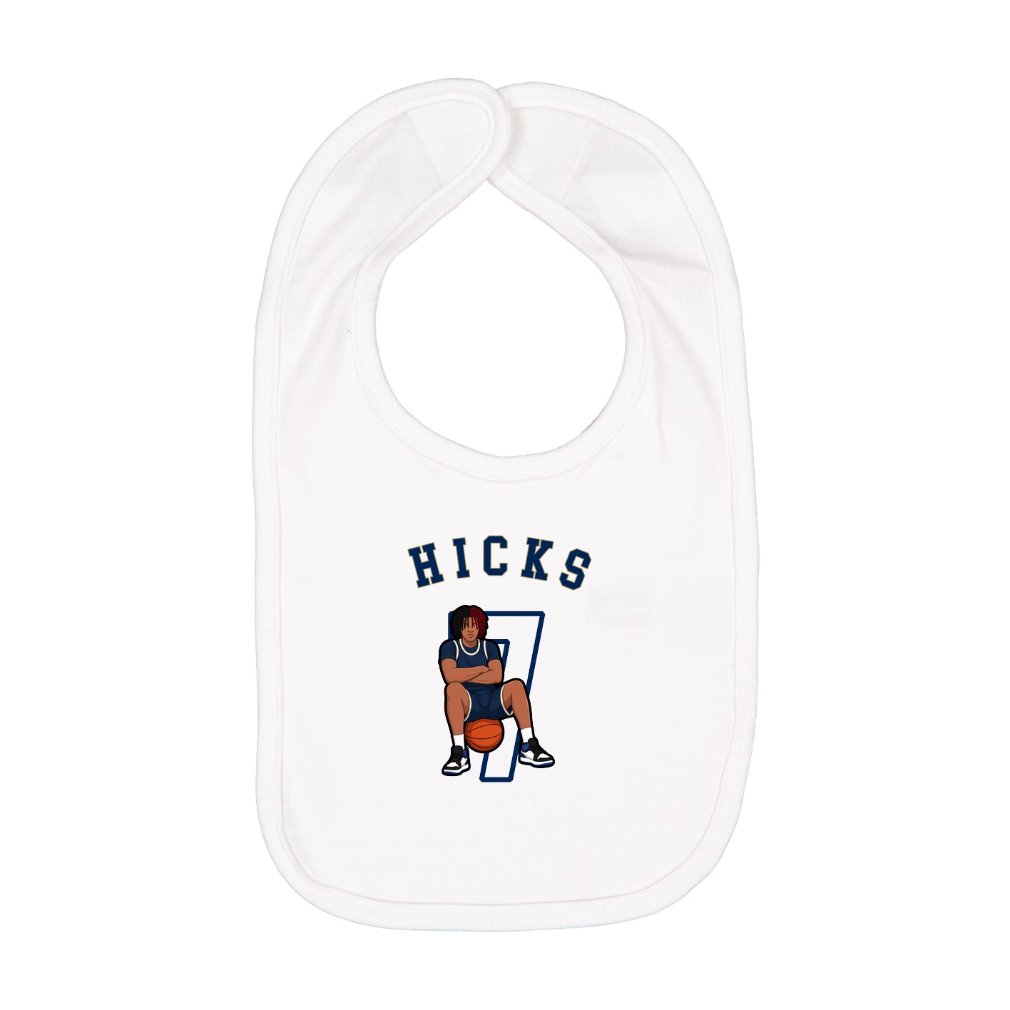 Infant Bib — Shirsey Arch in White
