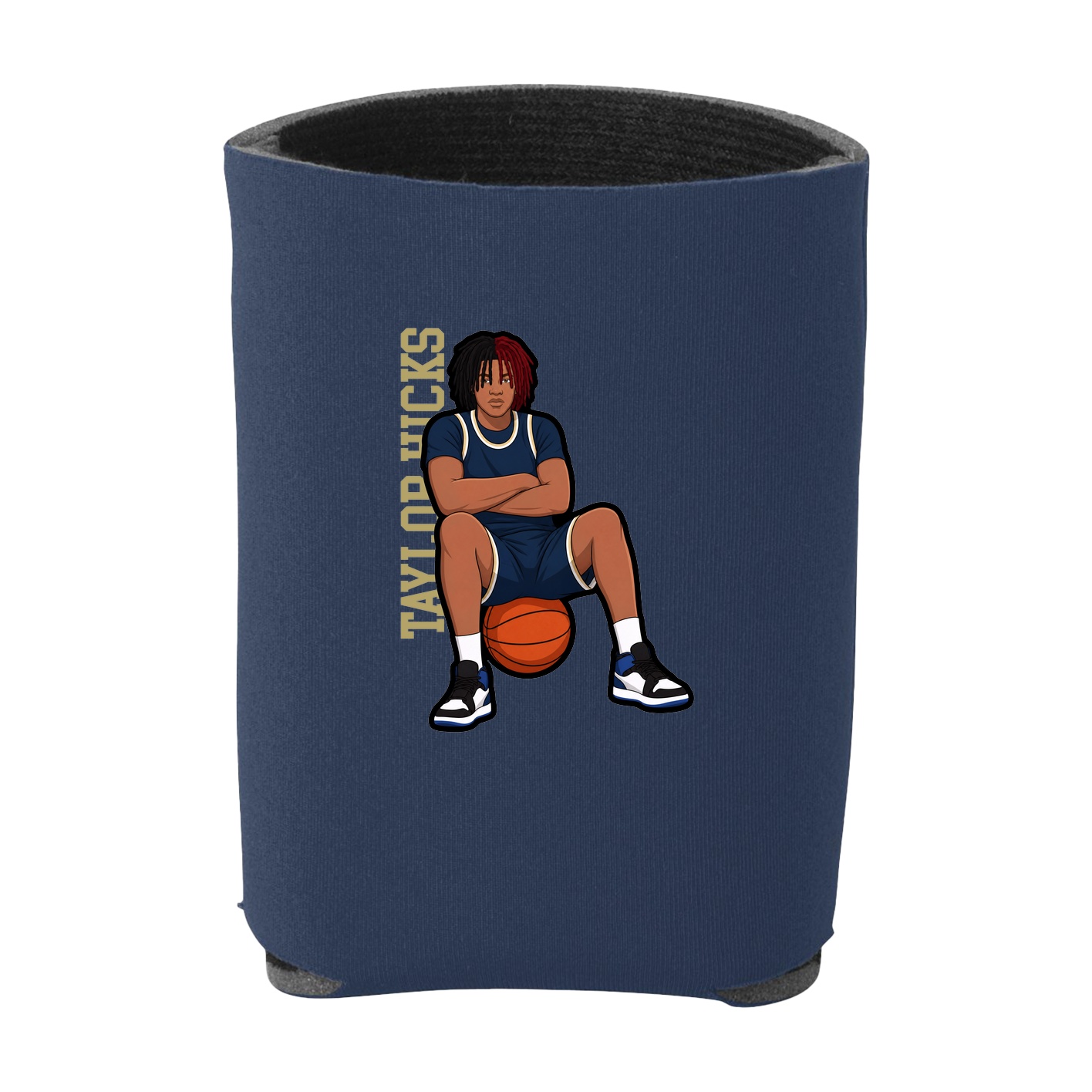 Can Holder — Name Vertical in Navy