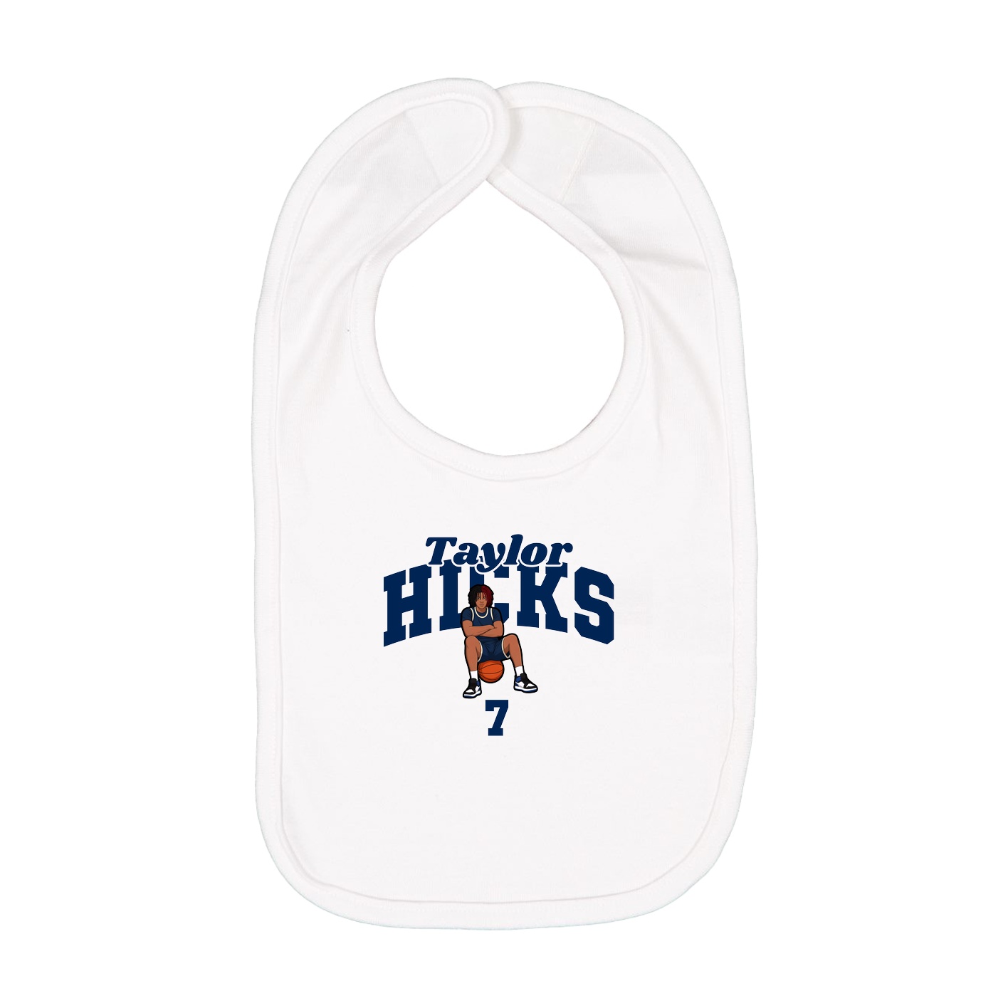 Infant Bib — Signature Arch in White