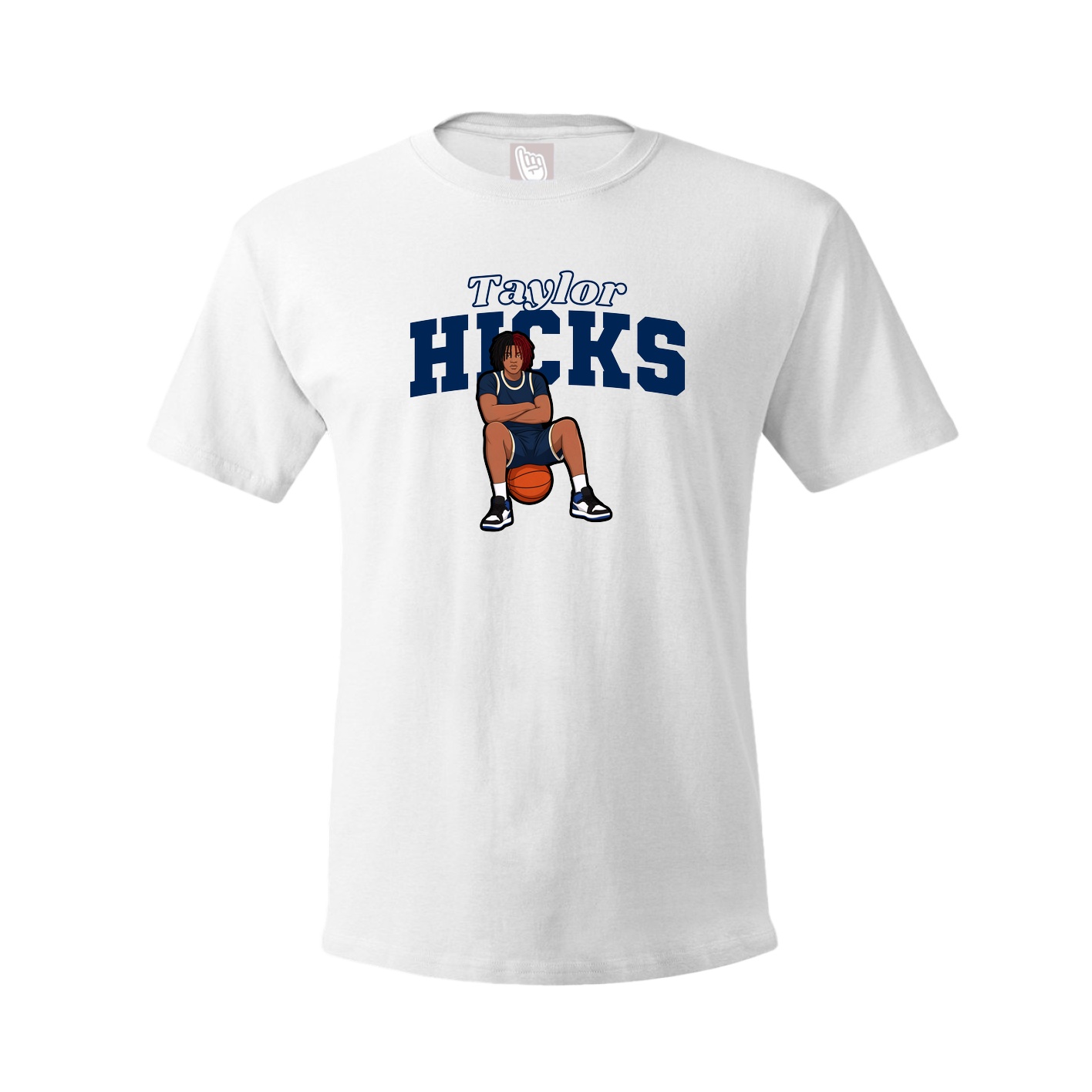 Youth Tee — Name Arch in White