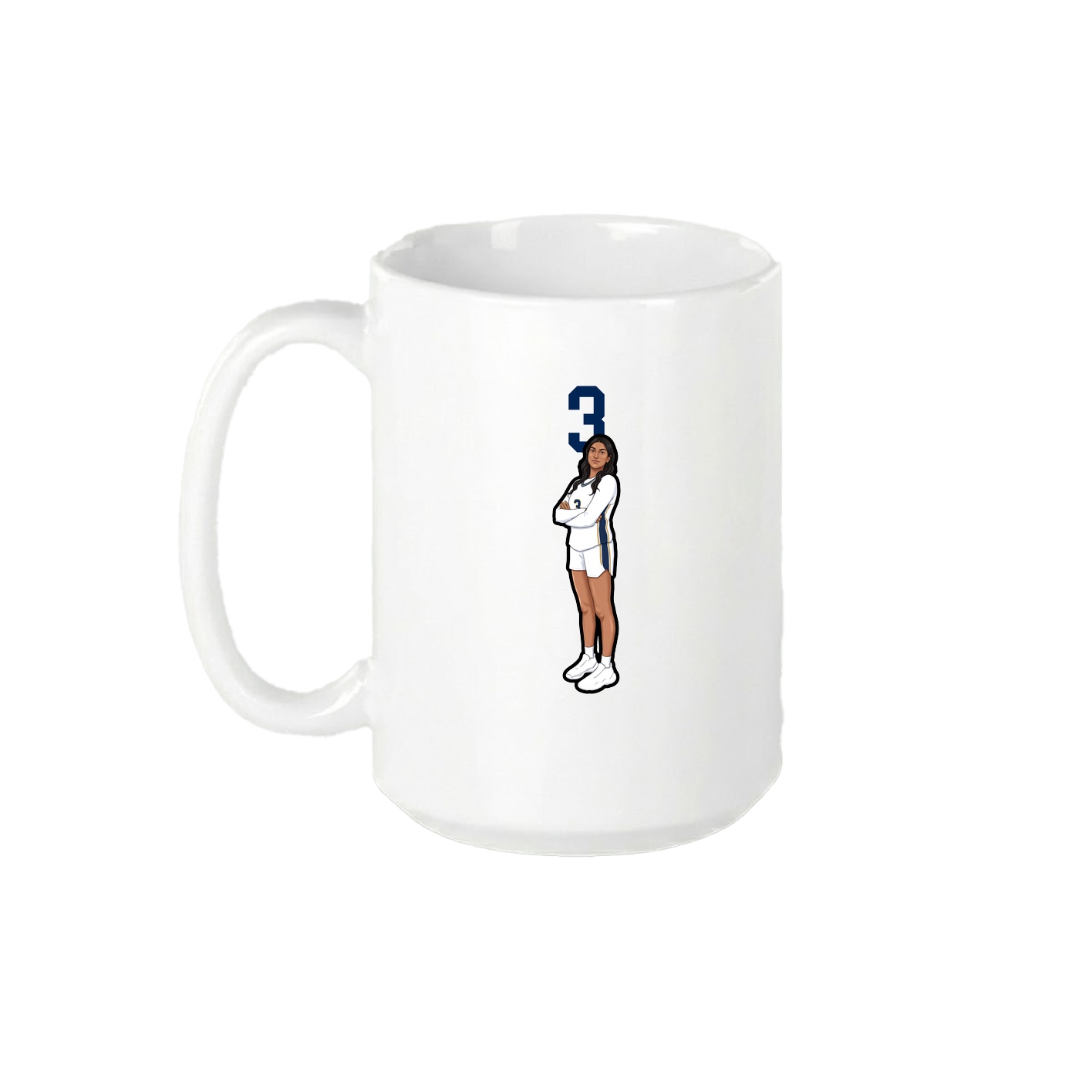 15oz Coffee Mug — Number Top in White