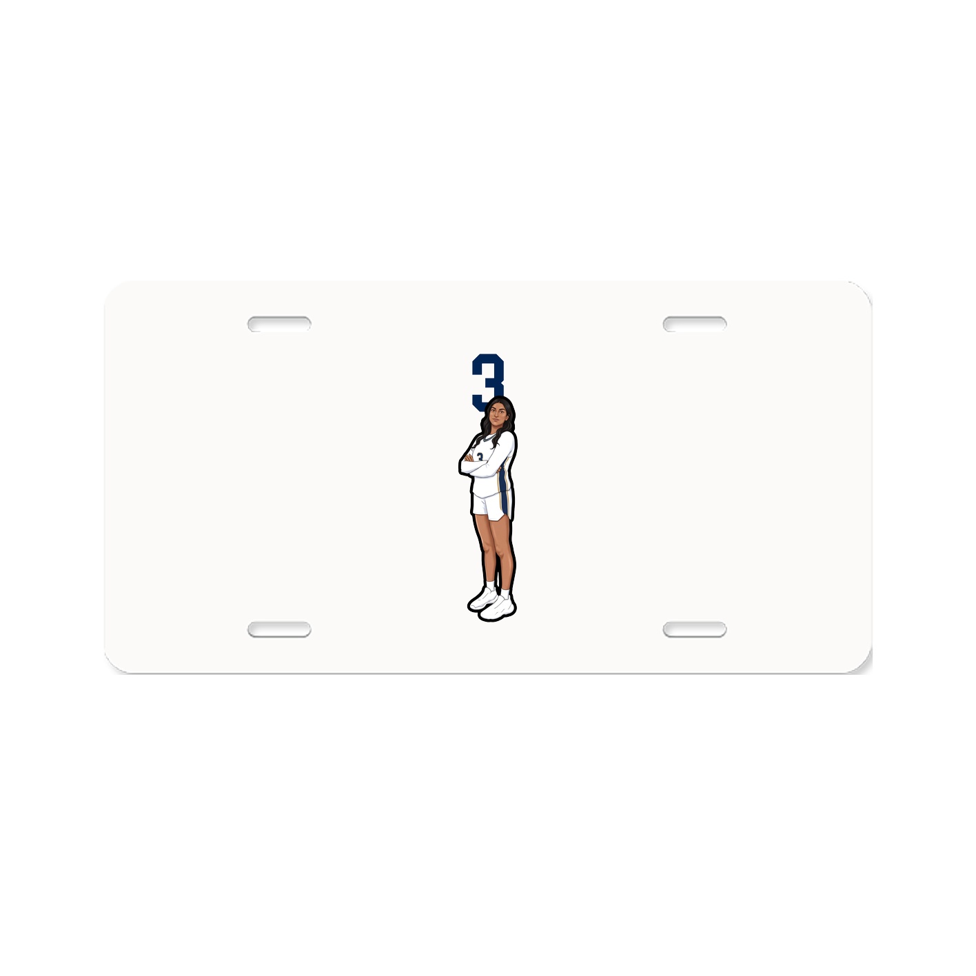 License Plate — Number Top in Classic