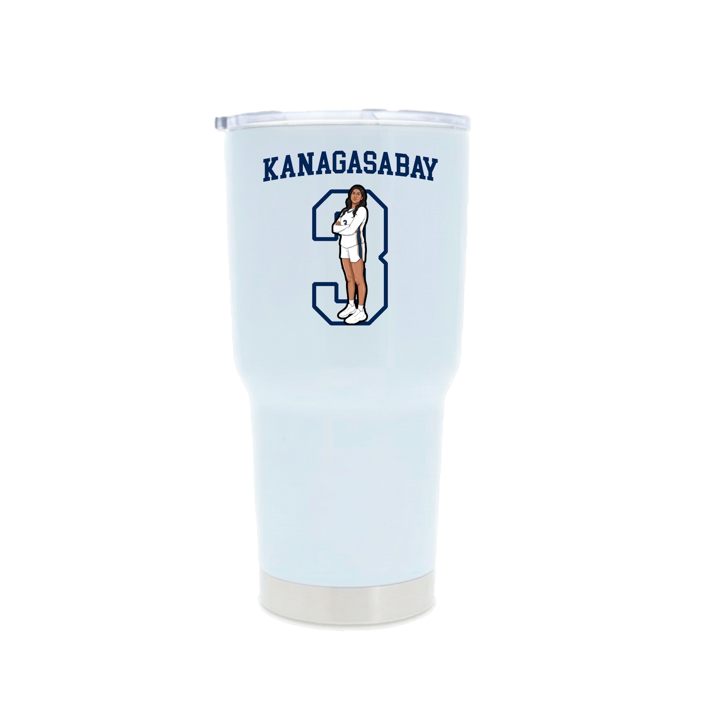 30oz Stainless Steel Tumbler — Shirsey in White