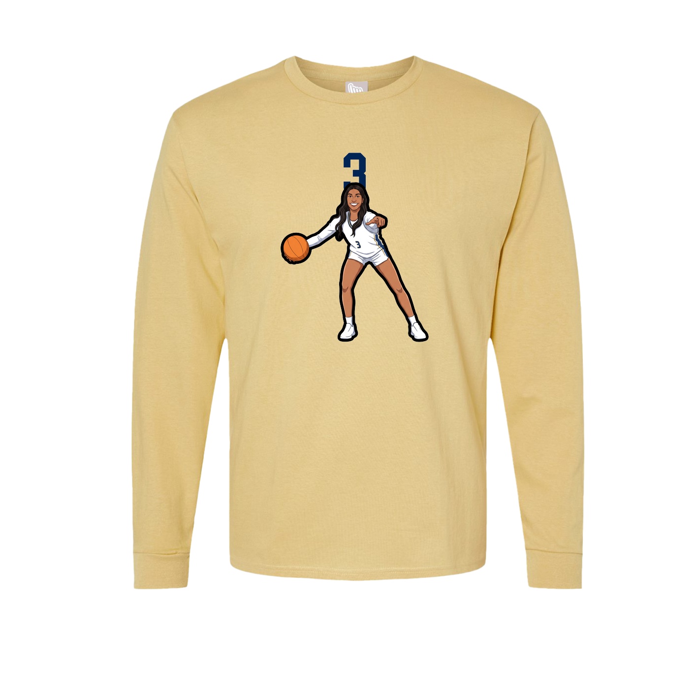 Long Sleeve Tee — Number Top in Vegas Gold