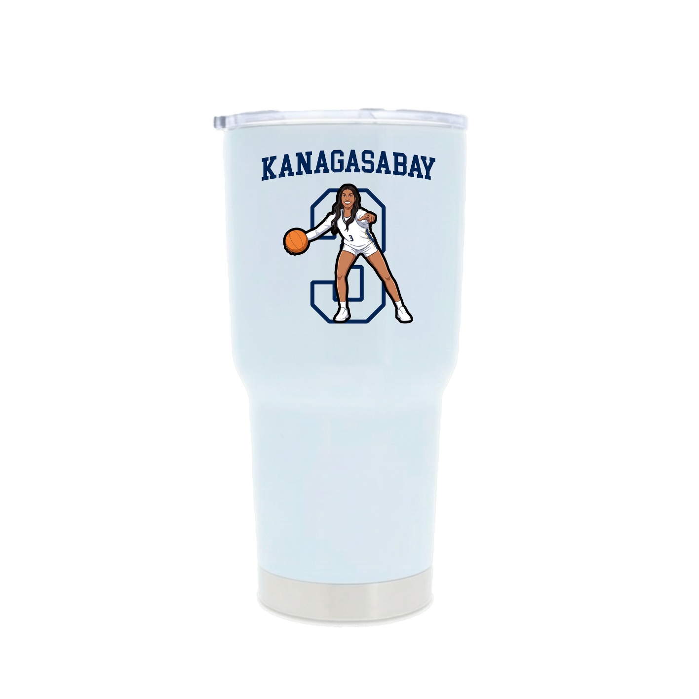 30oz Stainless Steel Tumbler — Shirsey in White