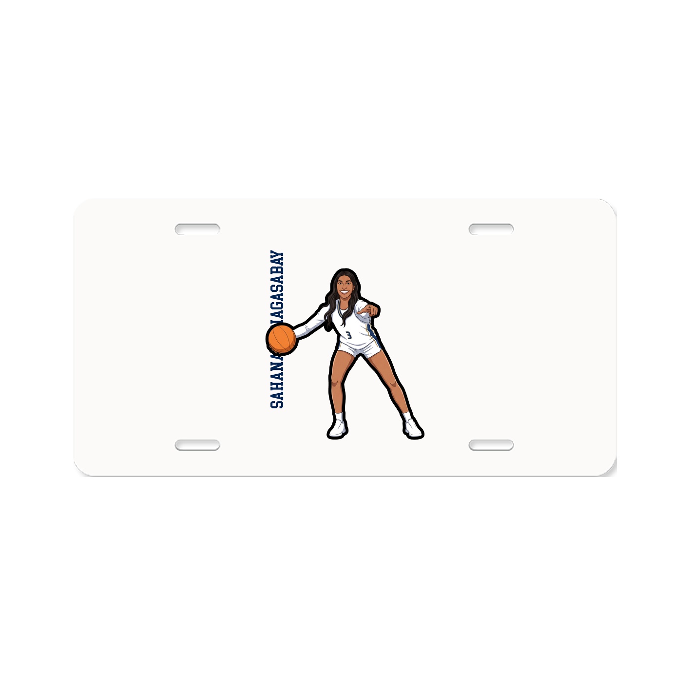 License Plate — Name Vertical in Classic
