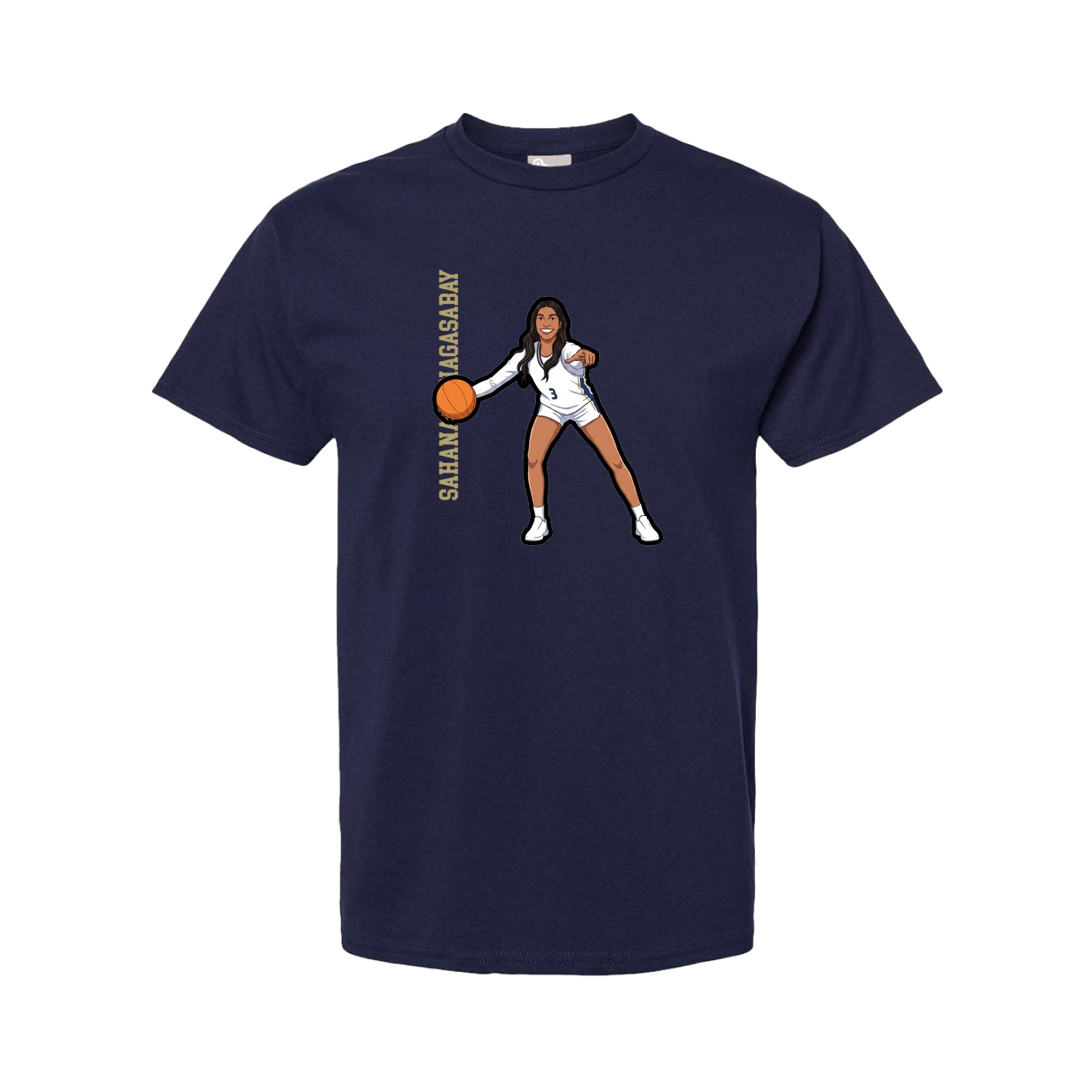 Youth Tee — Name Vertical in Navy