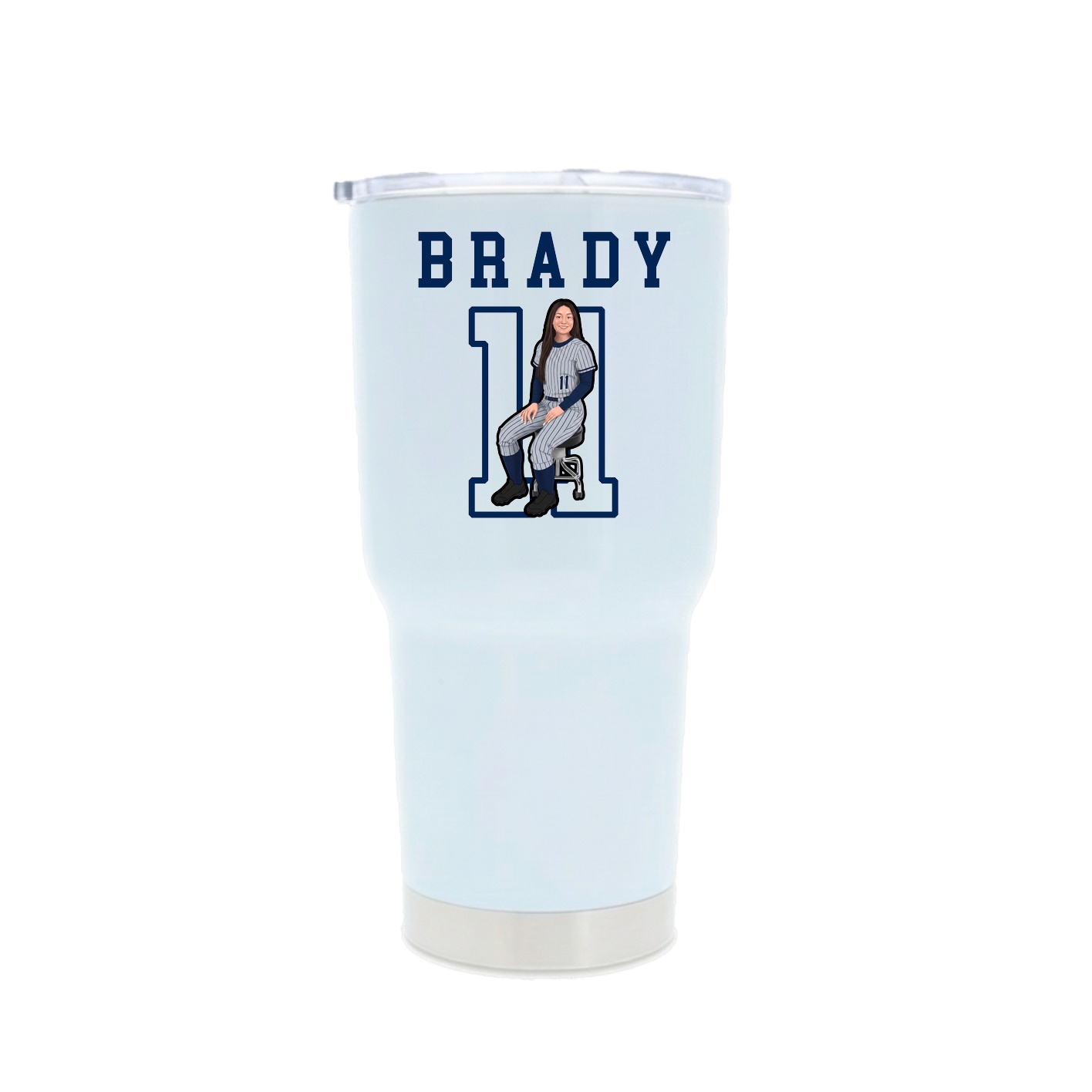 30oz Stainless Steel Tumbler — Shirsey in White