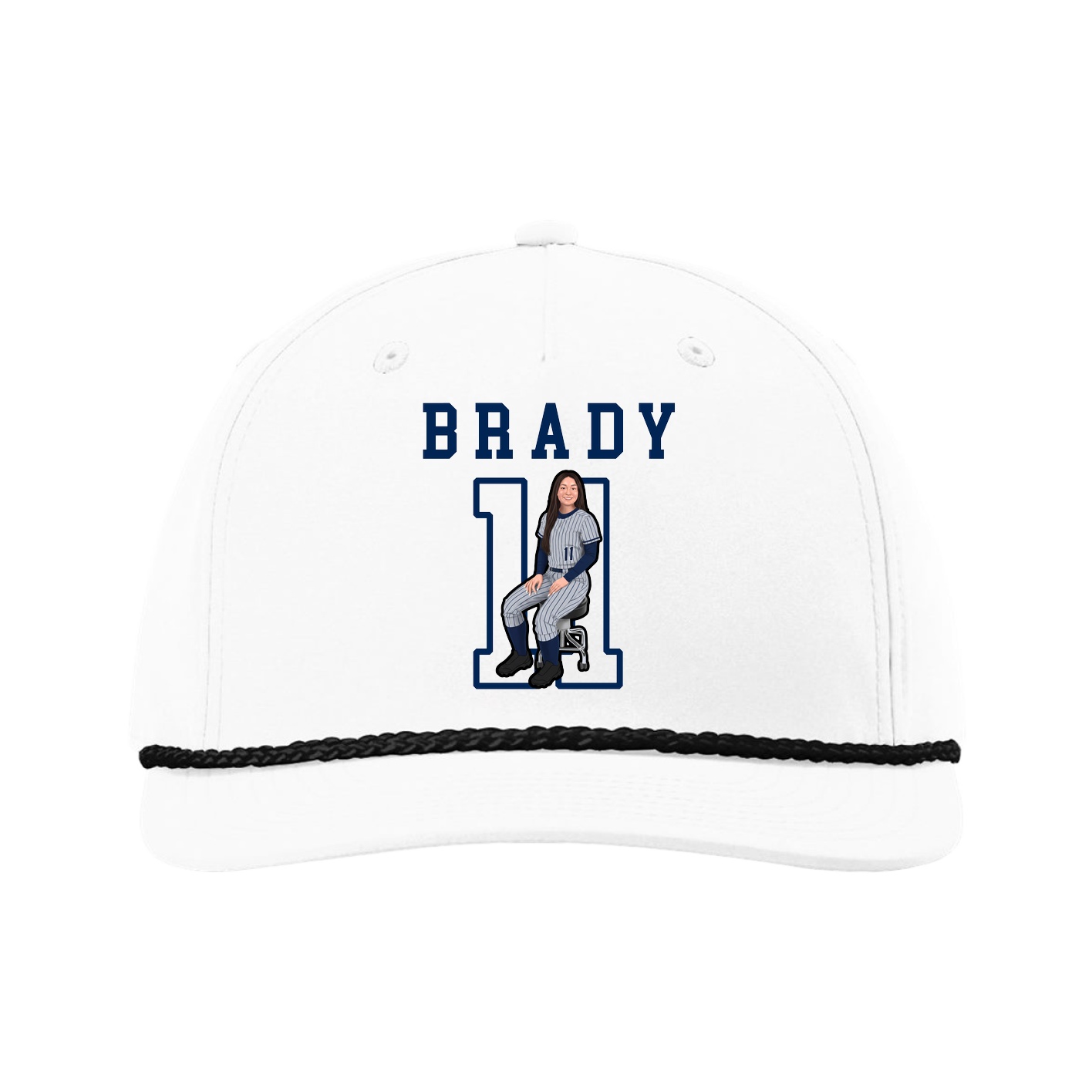 Five-Panel Classic Rope Cap — Shirsey in White