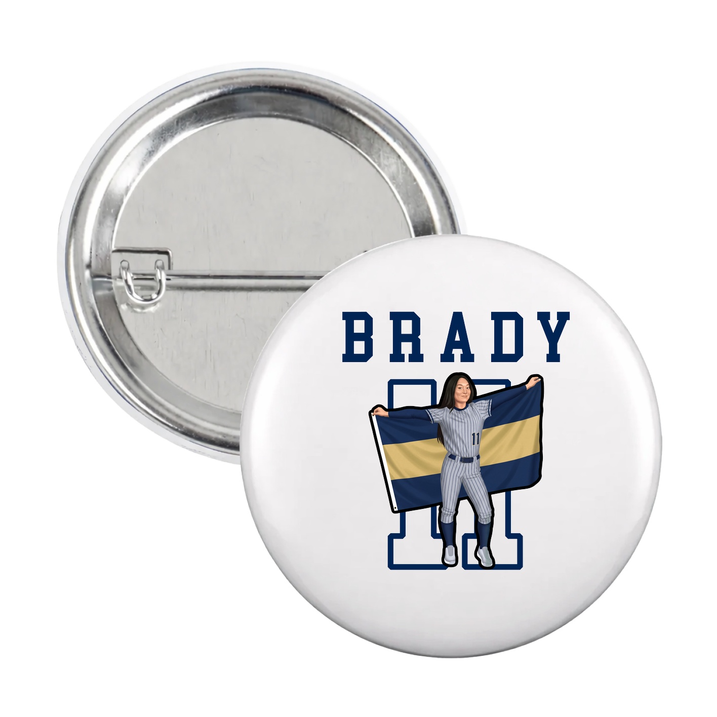 Game Day Button — Shirsey in White