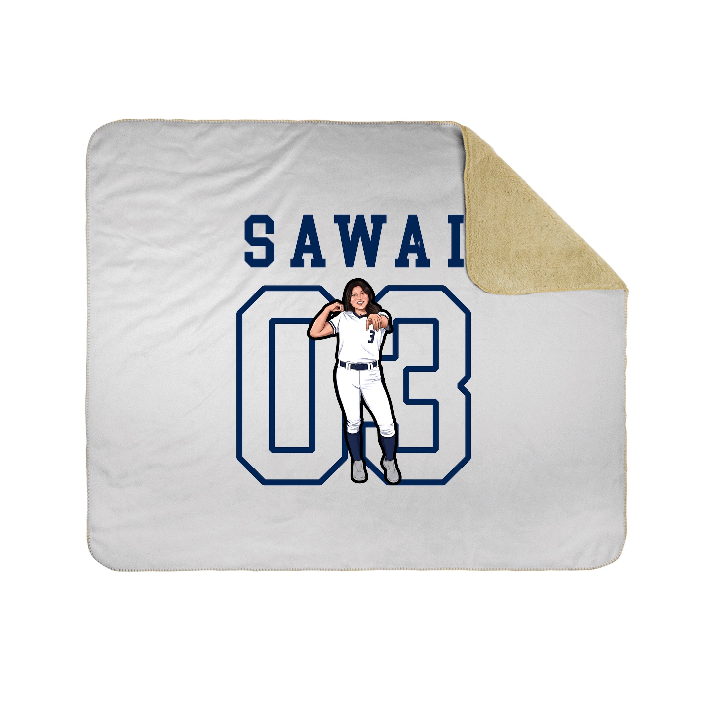 Throw Blanket — Shirsey in White