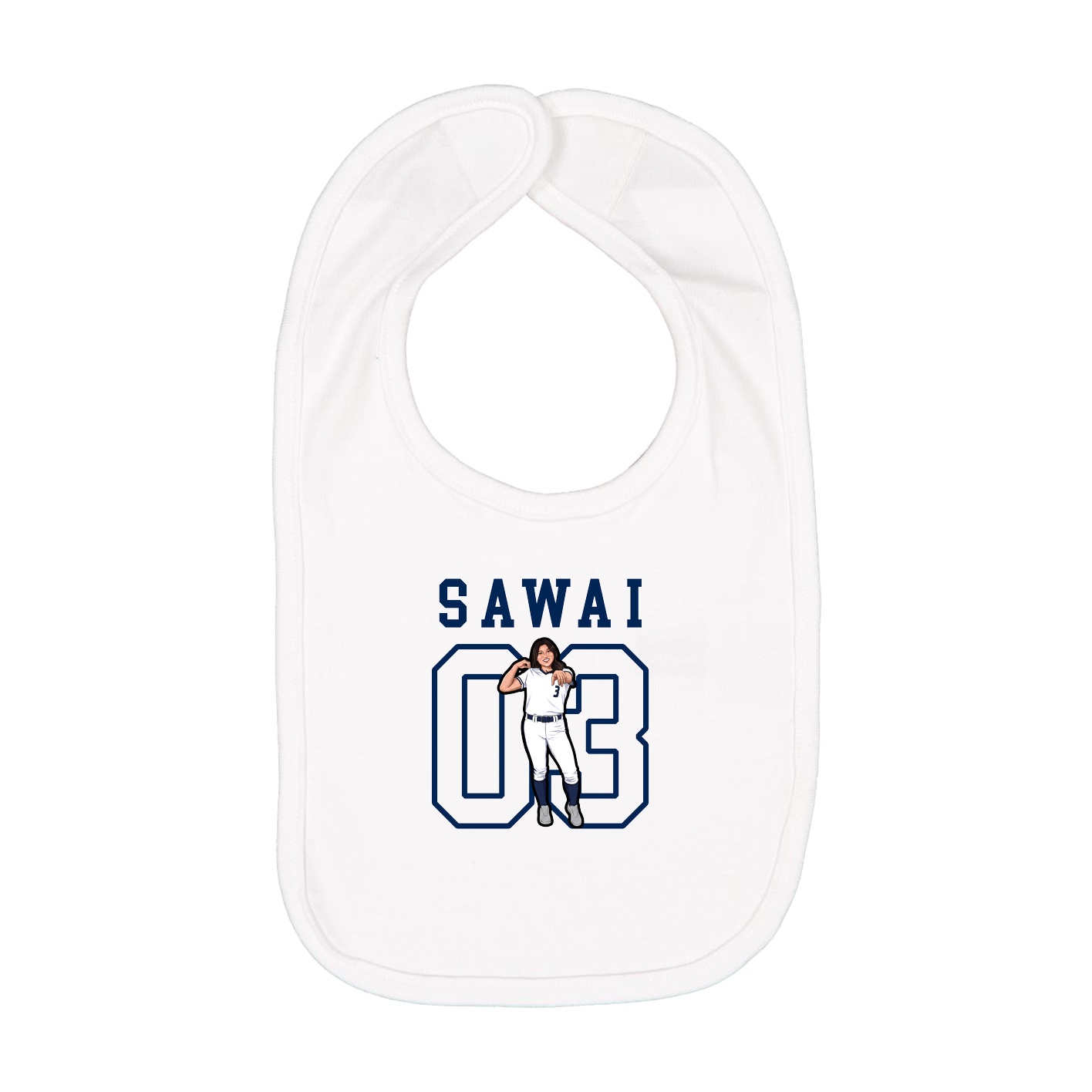 Infant Bib — Shirsey in White