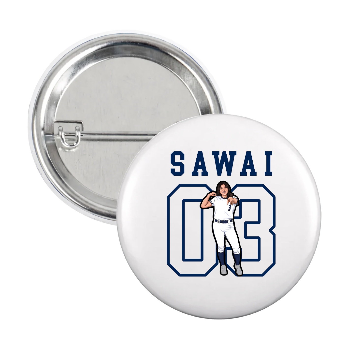 Game Day Button — Shirsey in White