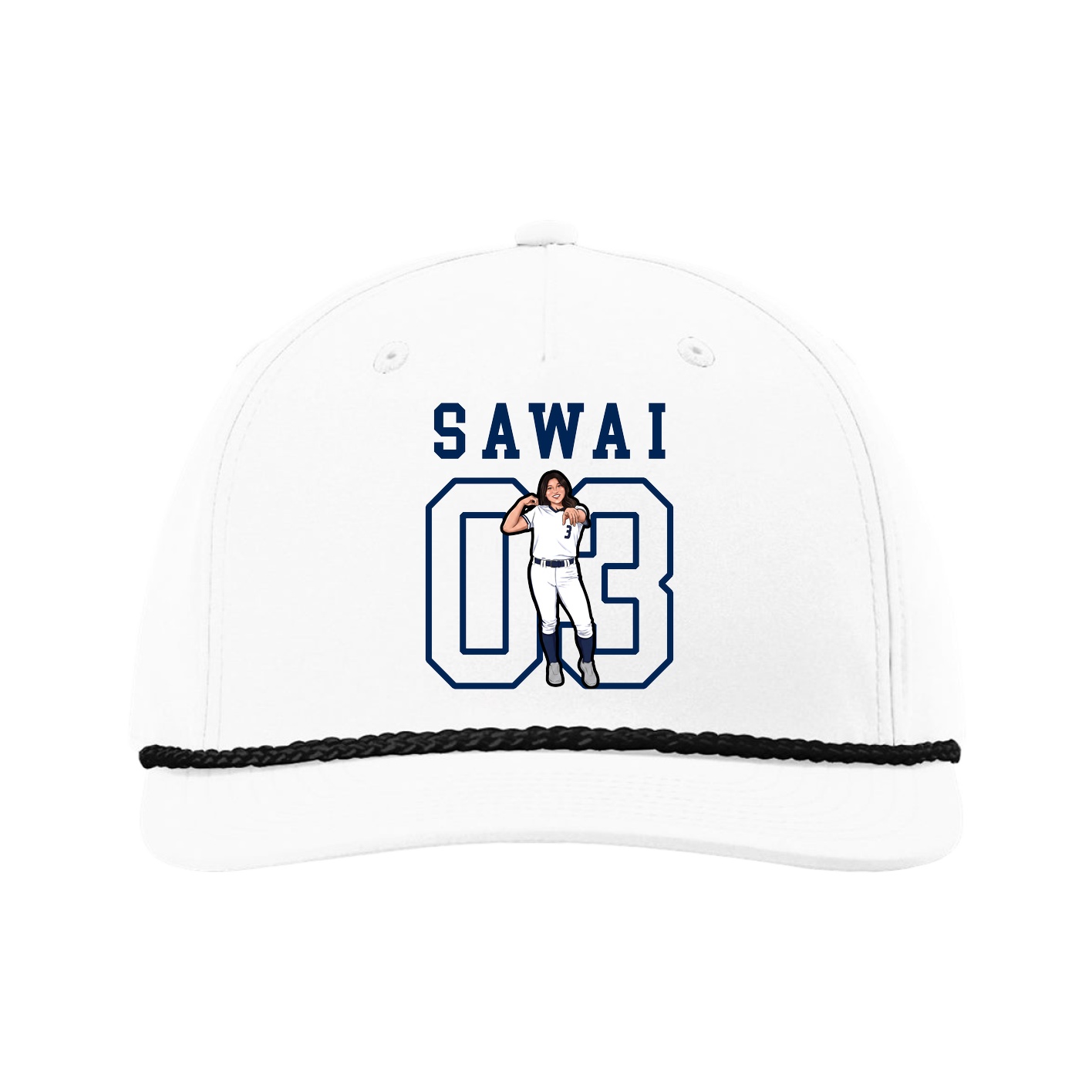 Five-Panel Classic Rope Cap — Shirsey in White