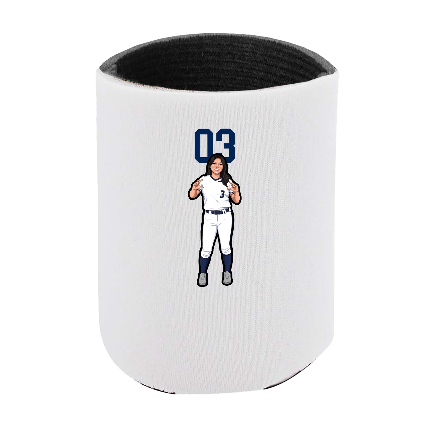 Can Holder — Number Top in White