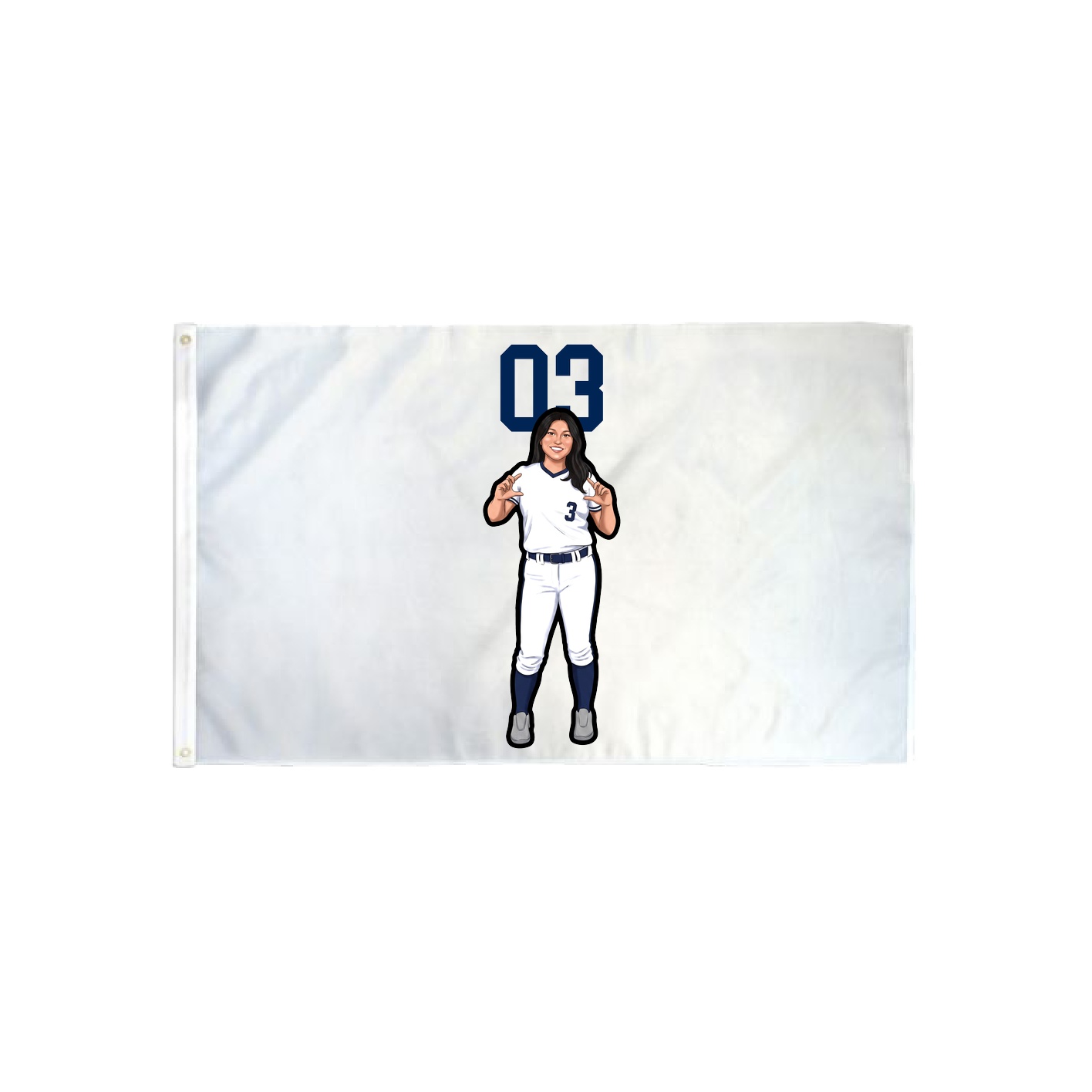 3x5 Flag — Number Top in Classic