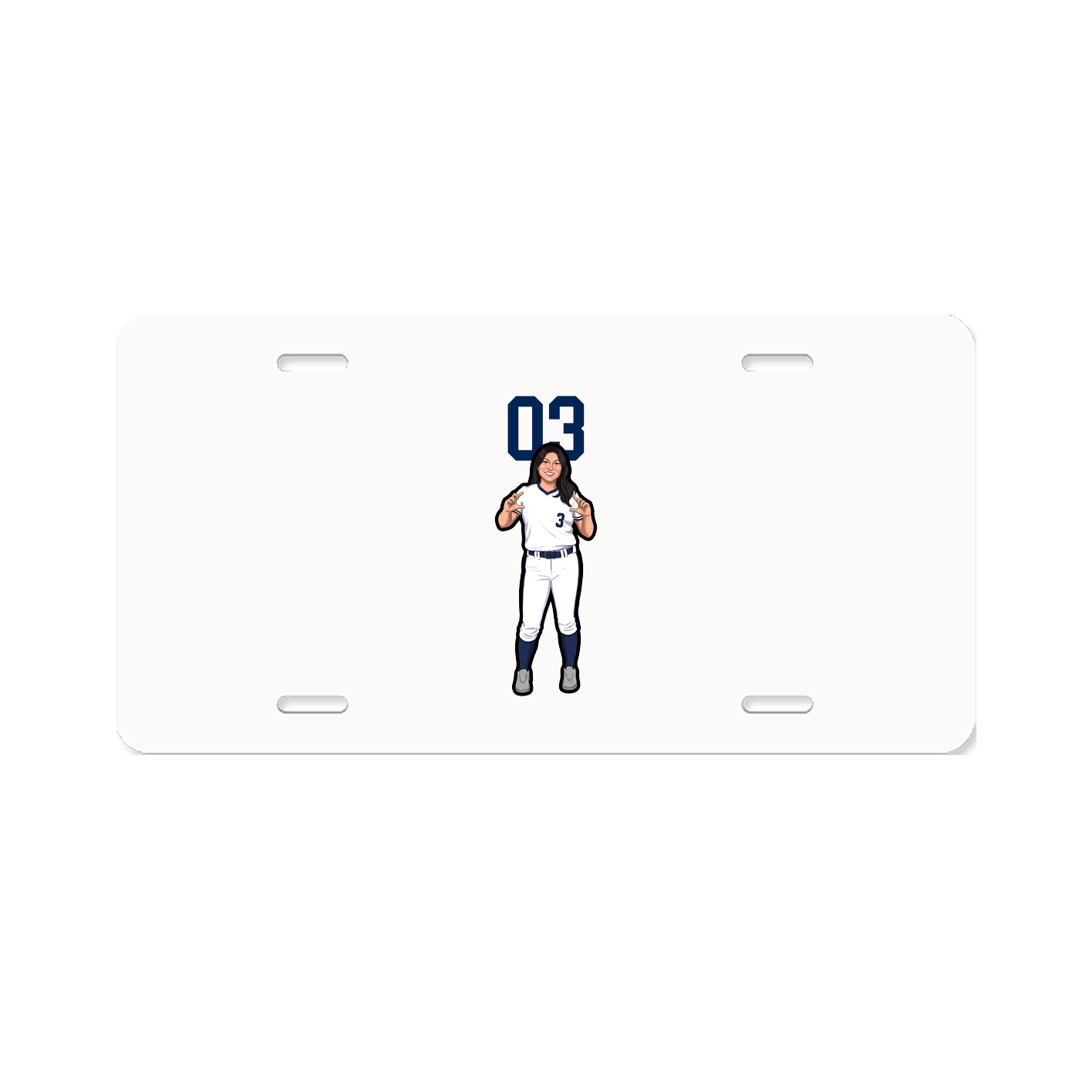 License Plate — Number Top in Classic