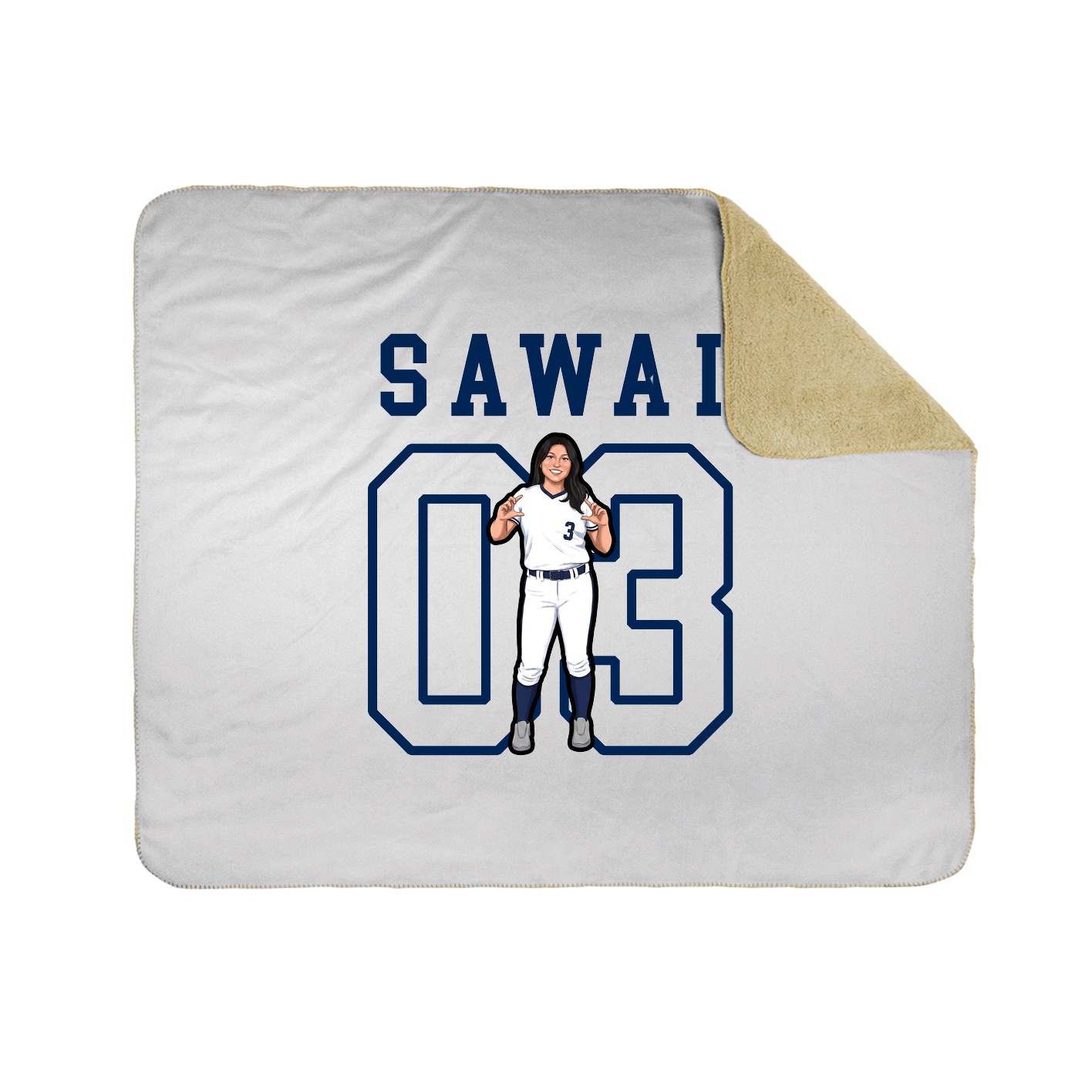Throw Blanket — Shirsey in White