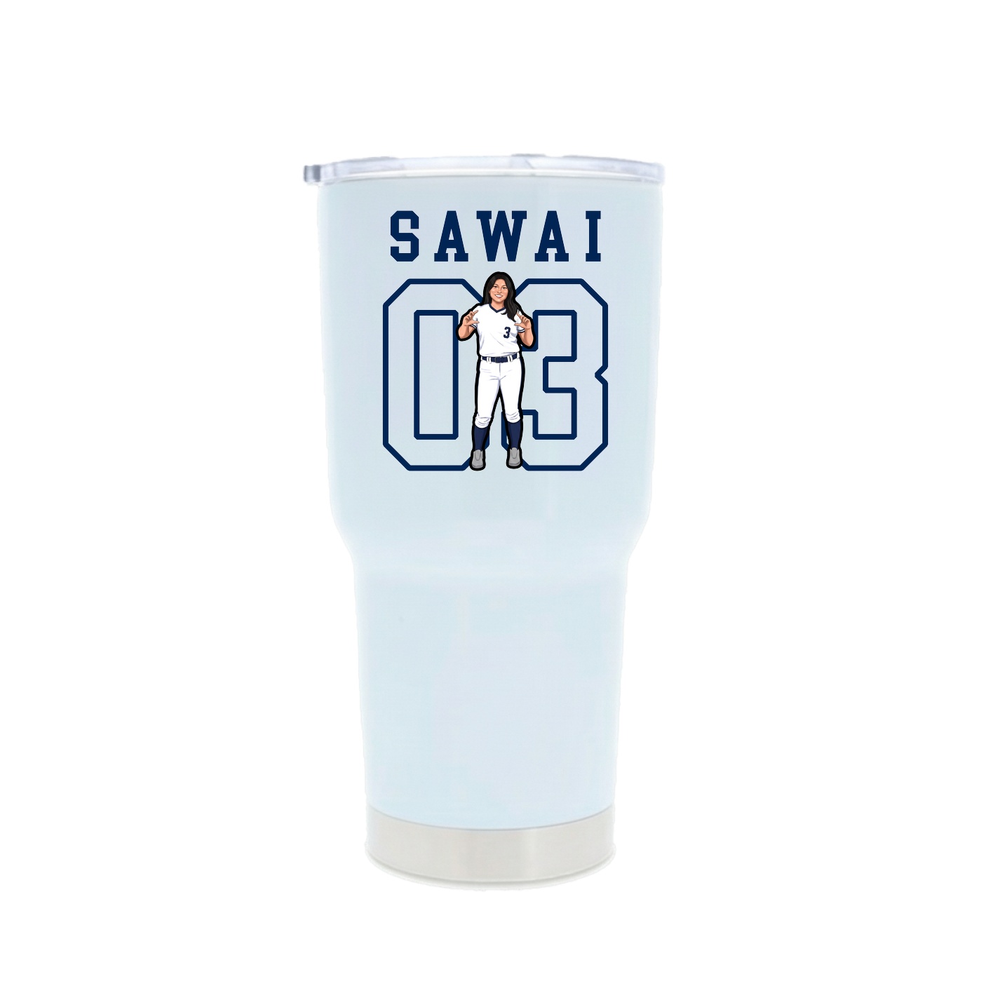 30oz Stainless Steel Tumbler — Shirsey in White