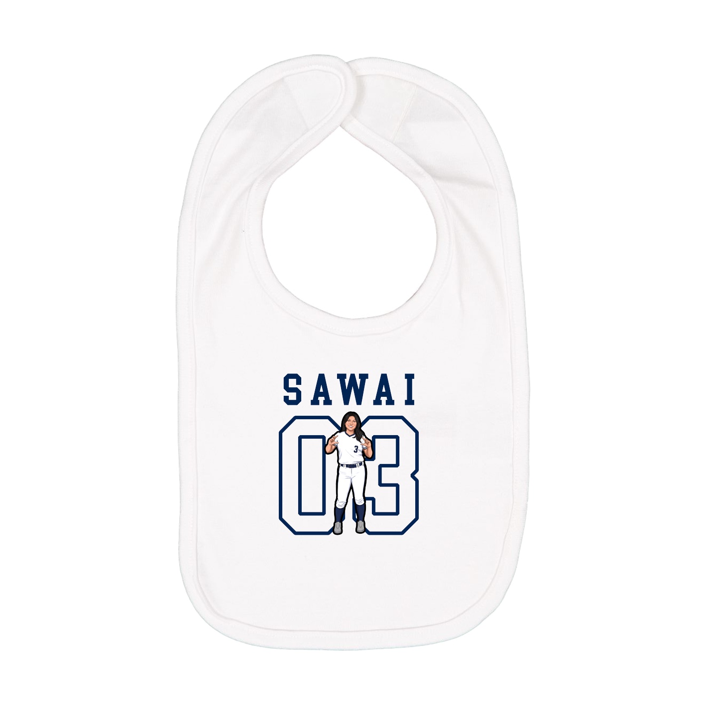 Infant Bib — Shirsey in White
