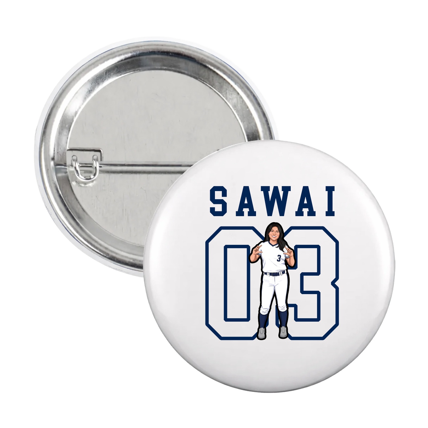 Game Day Button — Shirsey in White