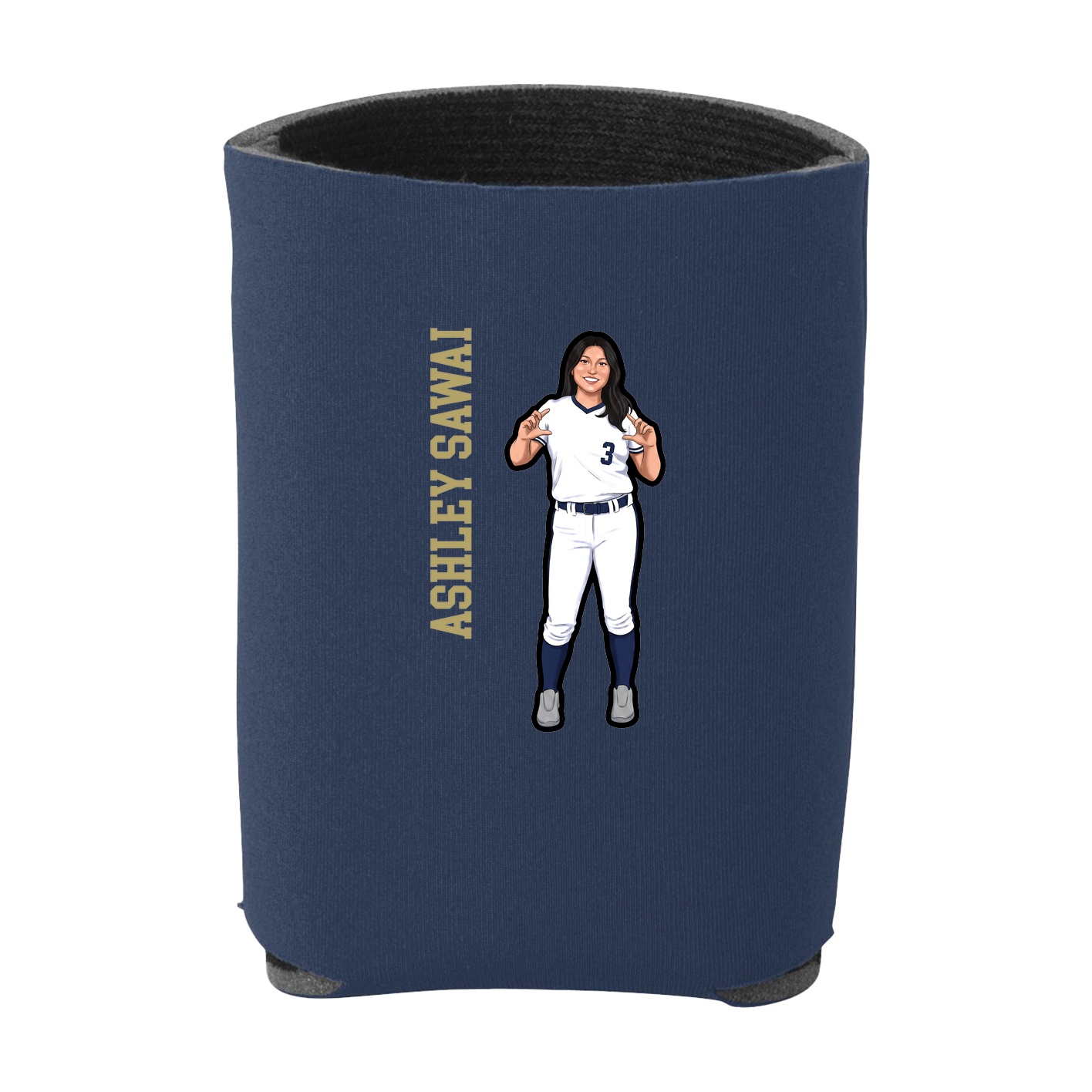 Can Holder — Name Vertical in Navy