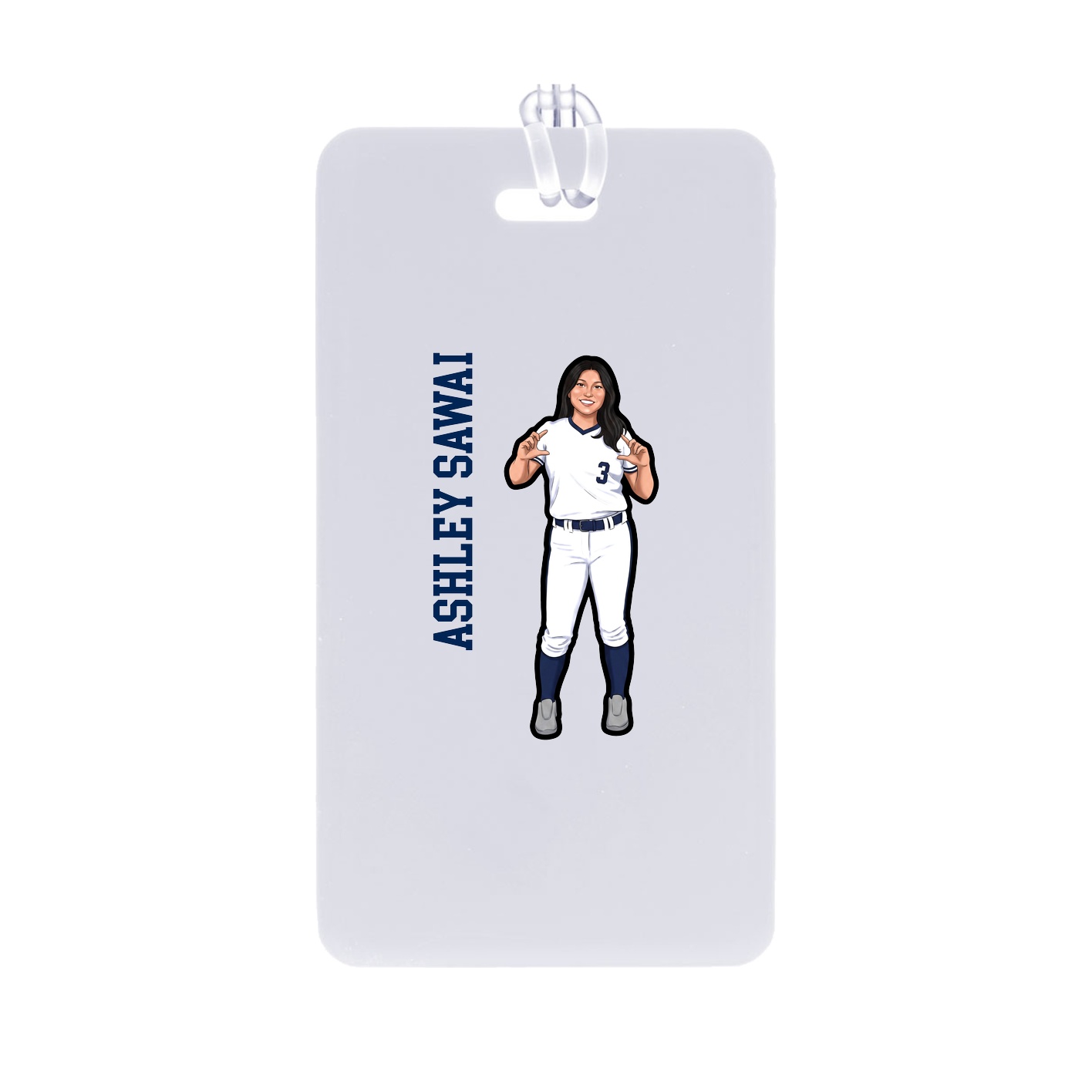 Bag Tag — Name Vertical in Classic