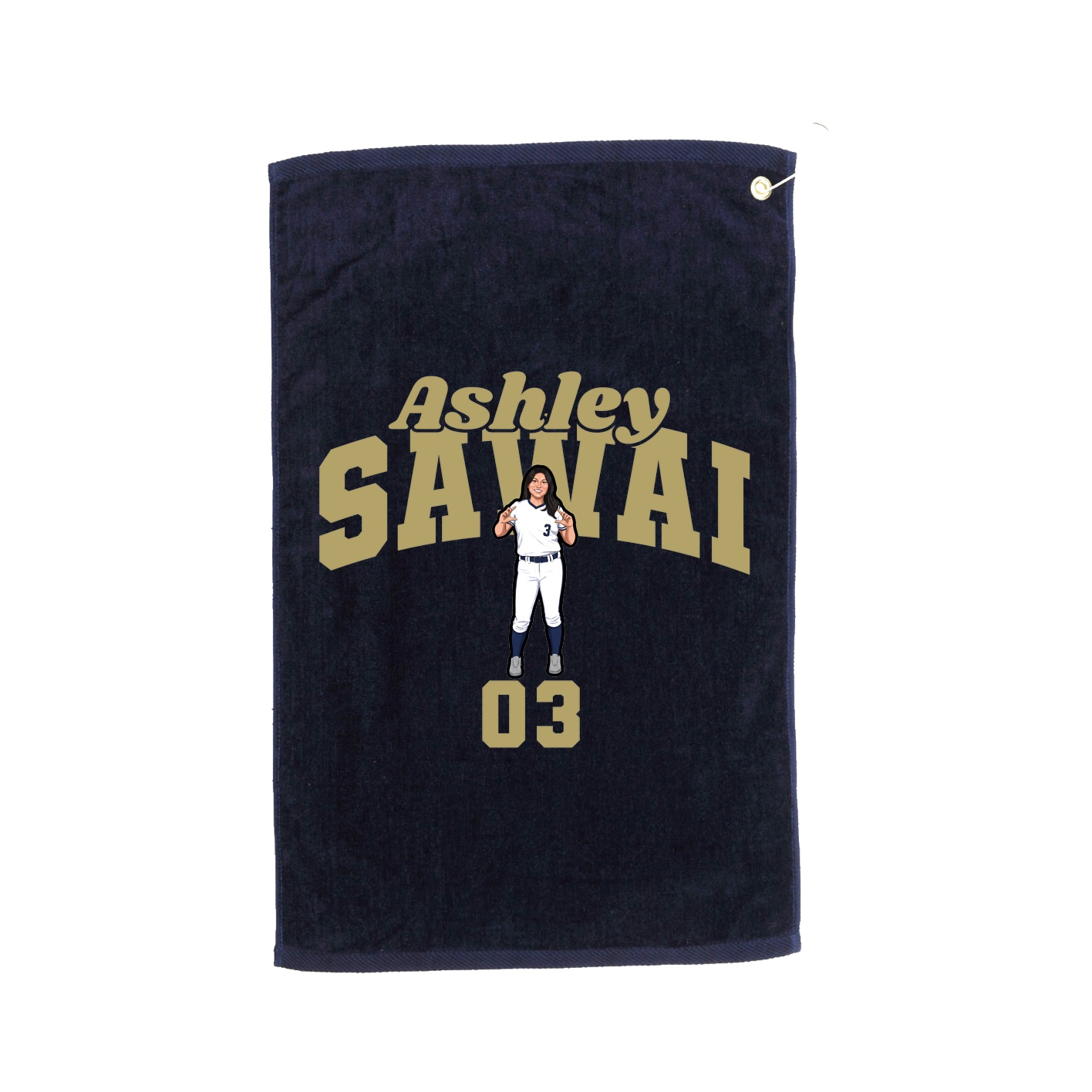 Golf Towel — Signature Arch in Navy