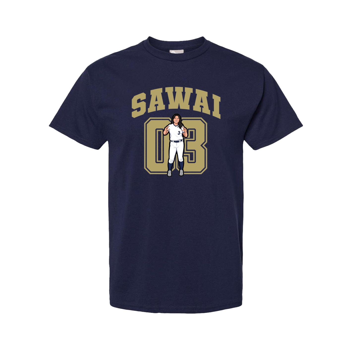 Tee — Number in Navy