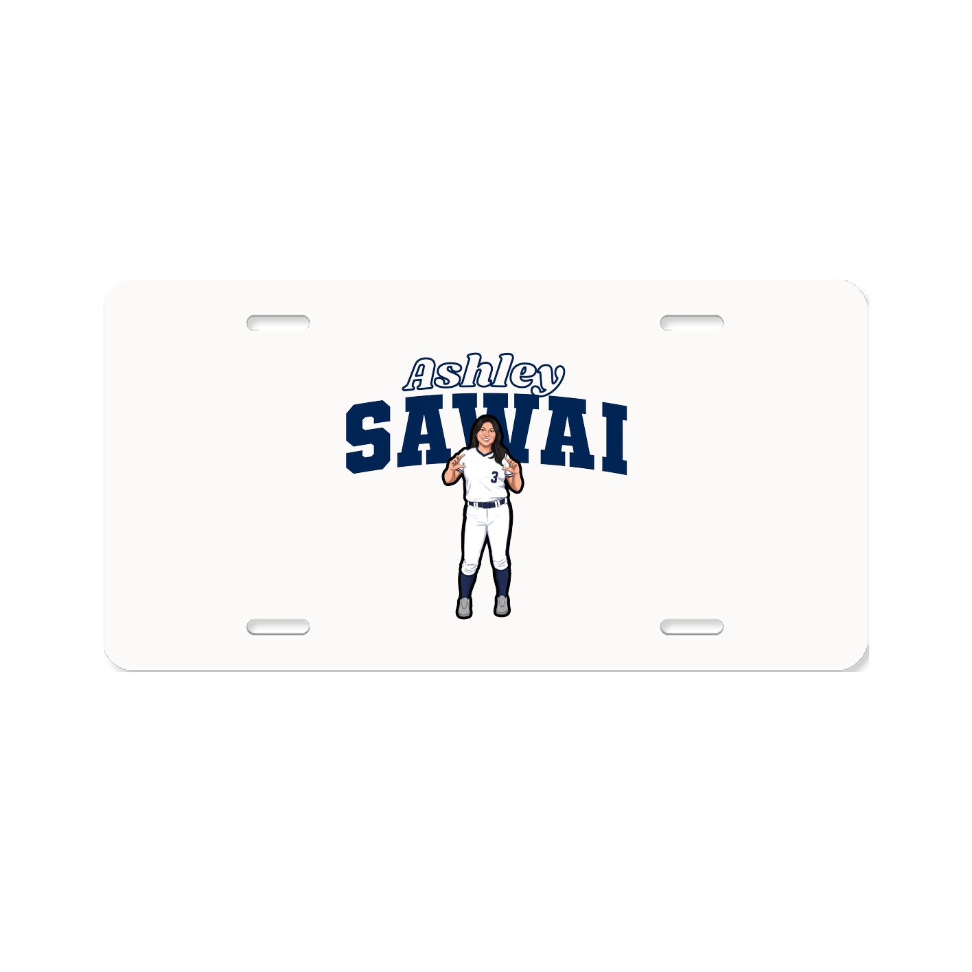 License Plate — Name Arch in Classic