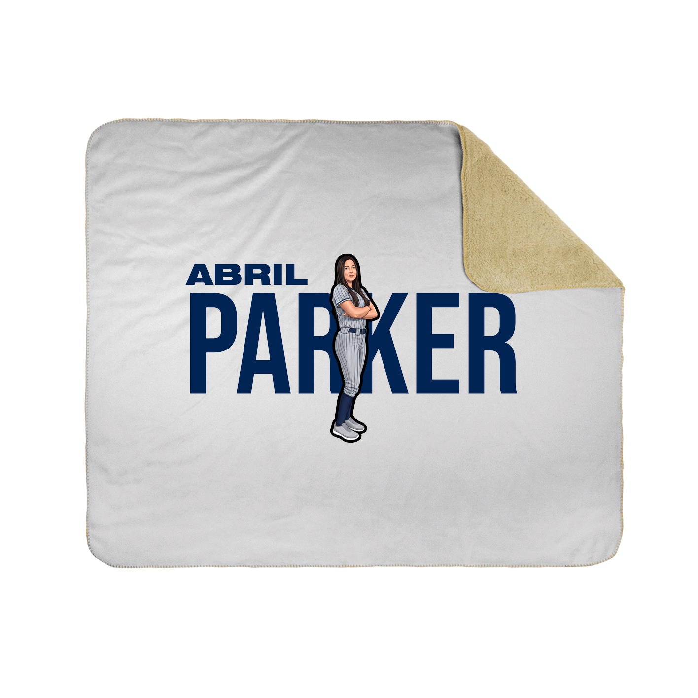 Throw Blanket — Player Name in White