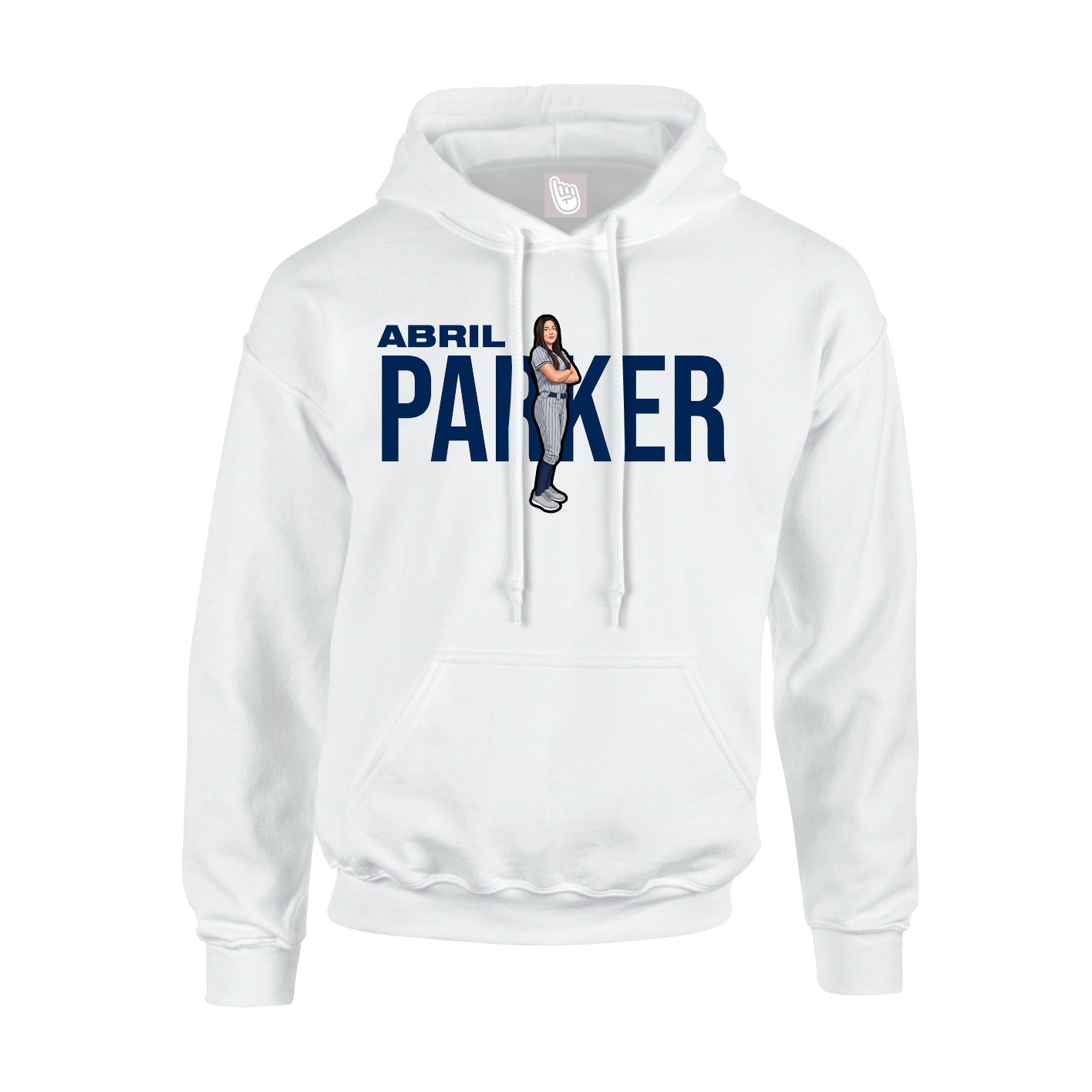 Youth Hoodie — Player Name in White