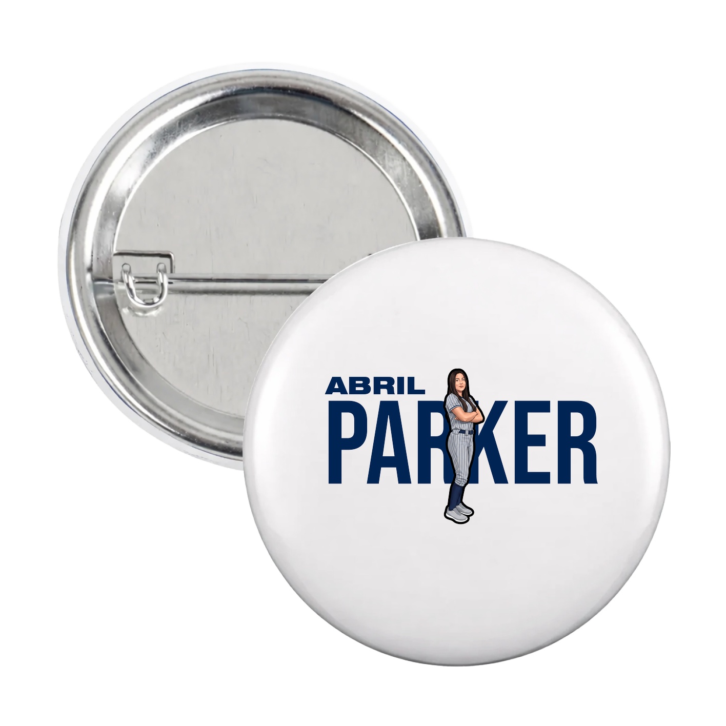 Game Day Button — Player Name in White