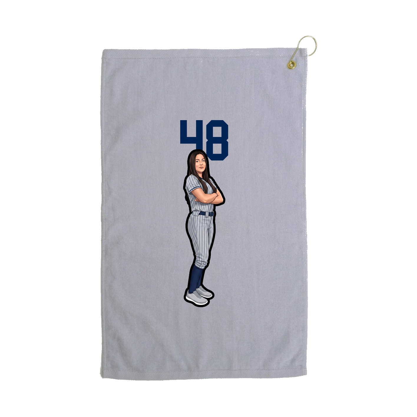 Golf Towel — Number Top in Grey