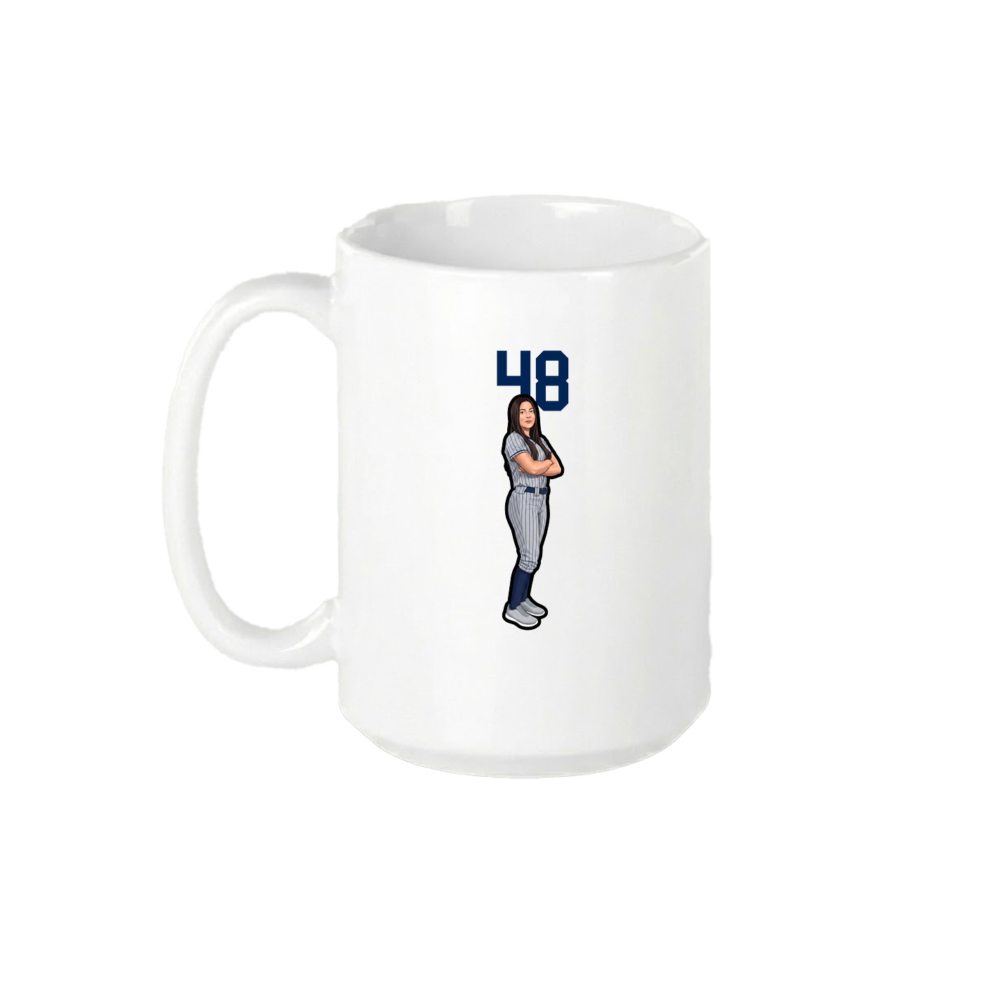 15oz Coffee Mug — Number Top in White