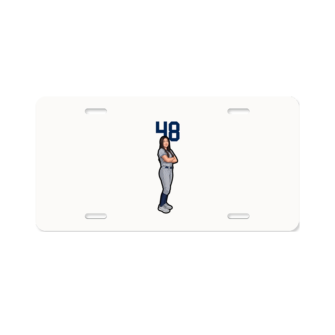 License Plate — Number Top in Classic