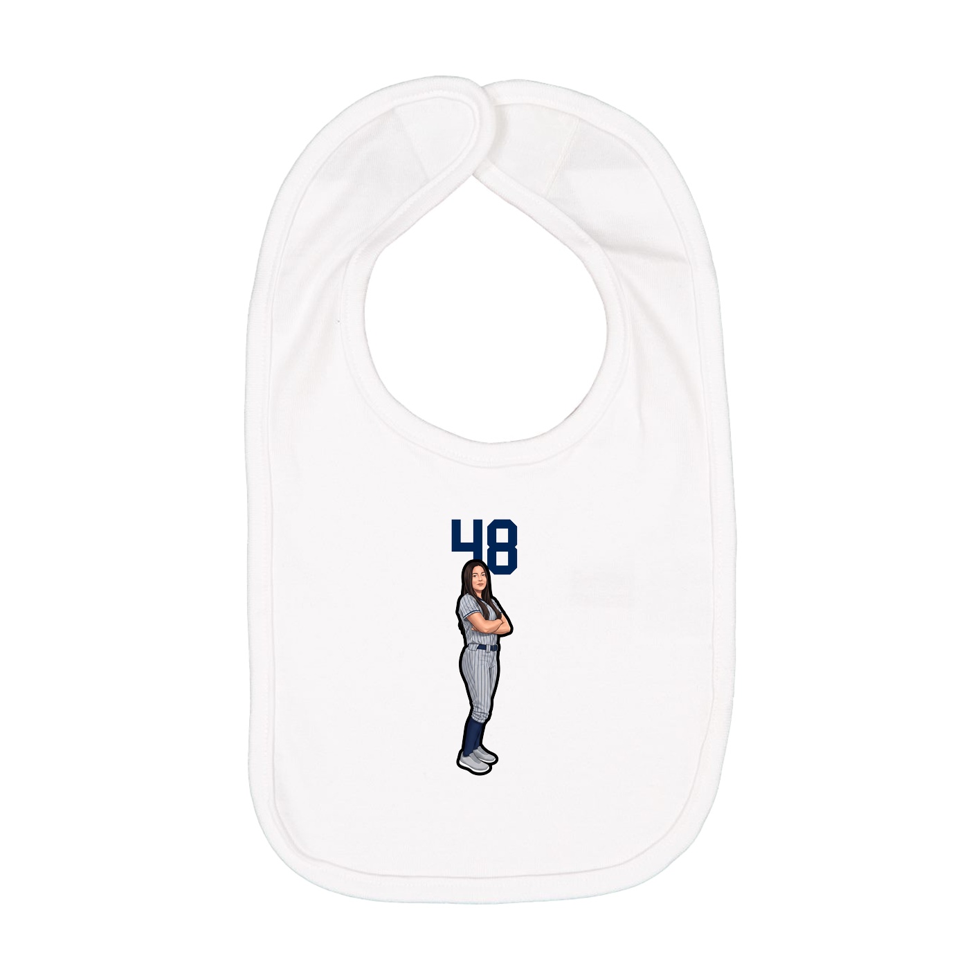 Infant Bib — Number Top in White