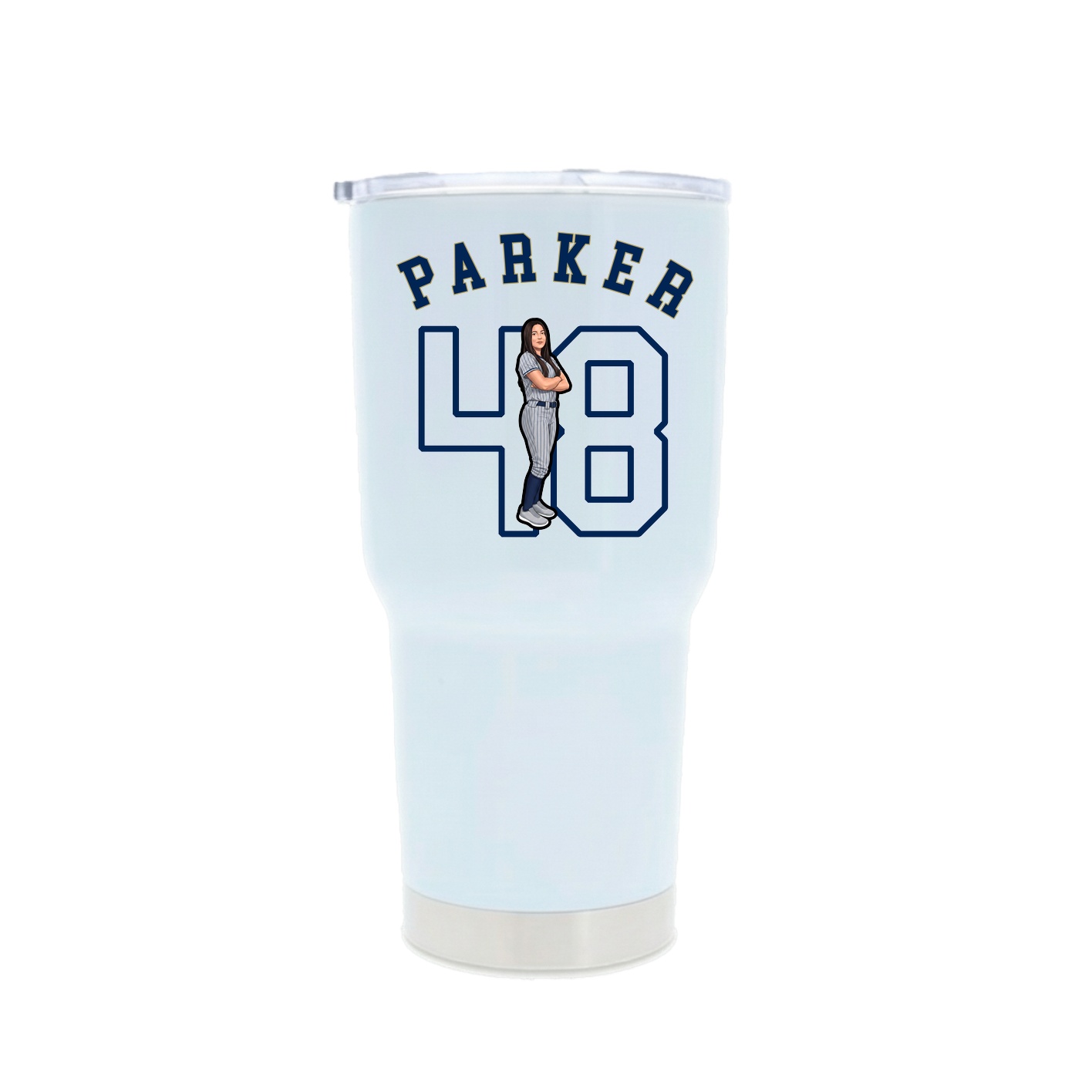 30oz Stainless Steel Tumbler — Shirsey Arch in White