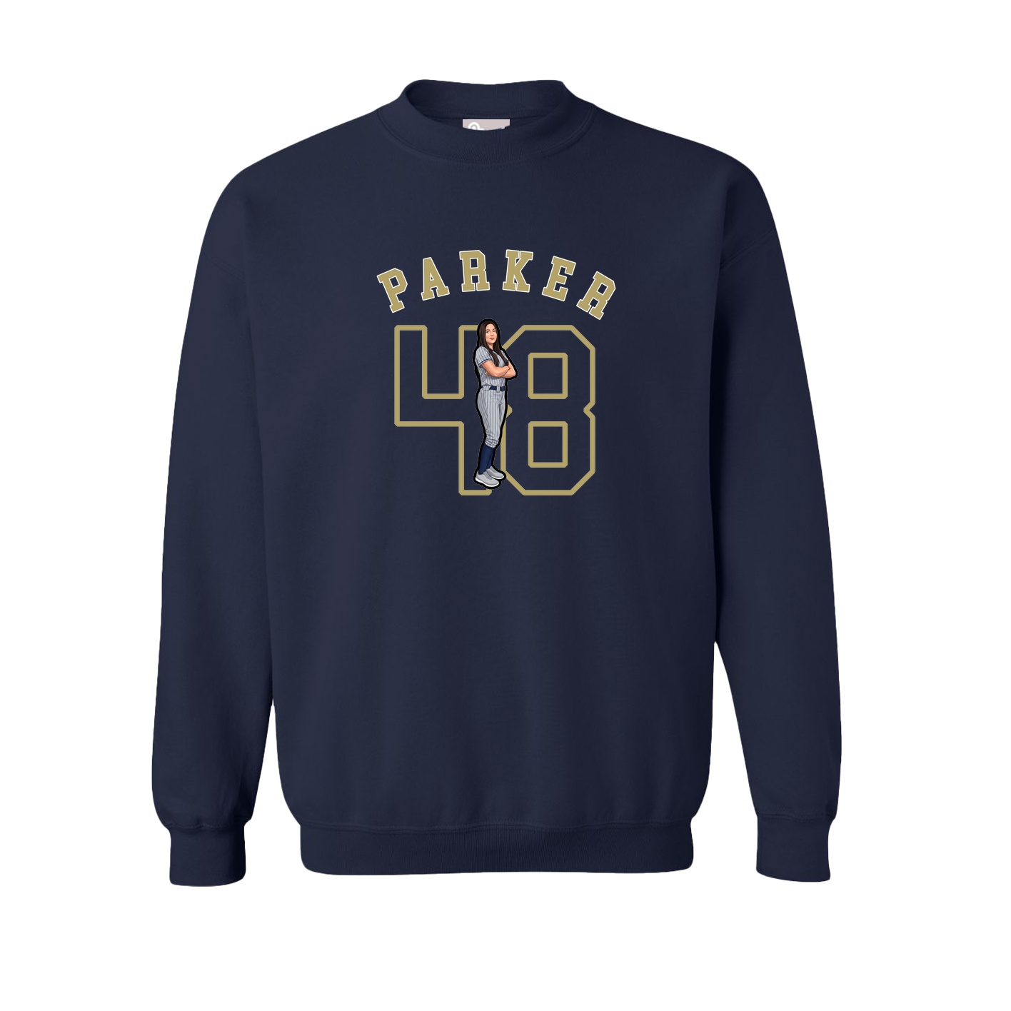Fleece Crew — Shirsey Arch in Navy