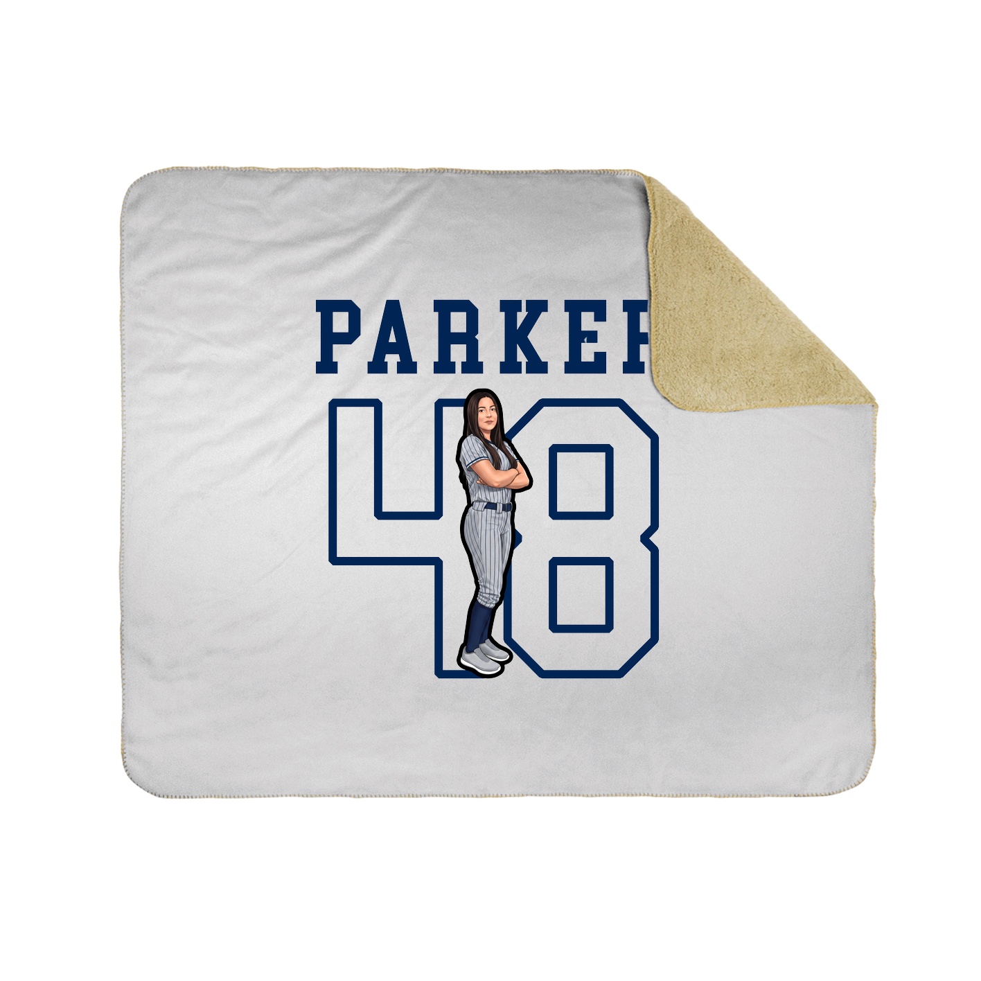 Throw Blanket — Shirsey in White