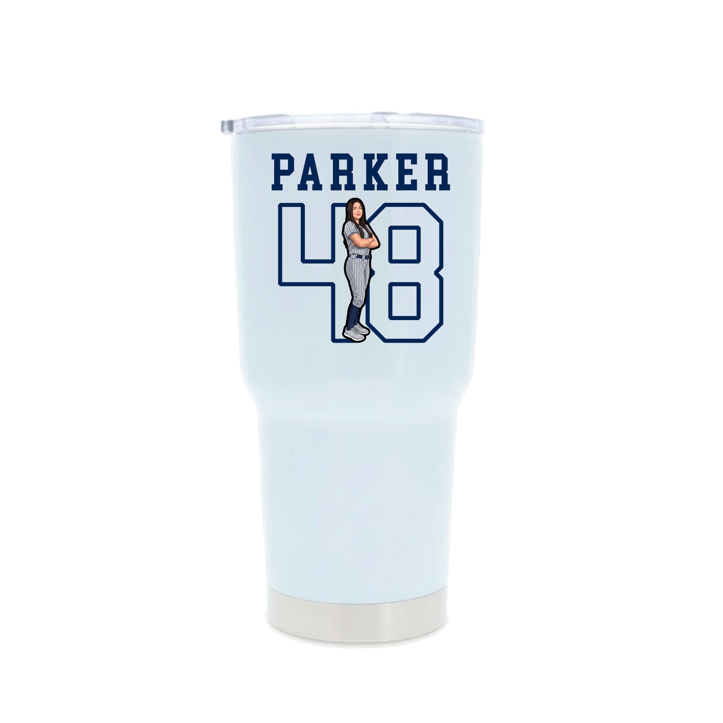 30oz Stainless Steel Tumbler — Shirsey in White