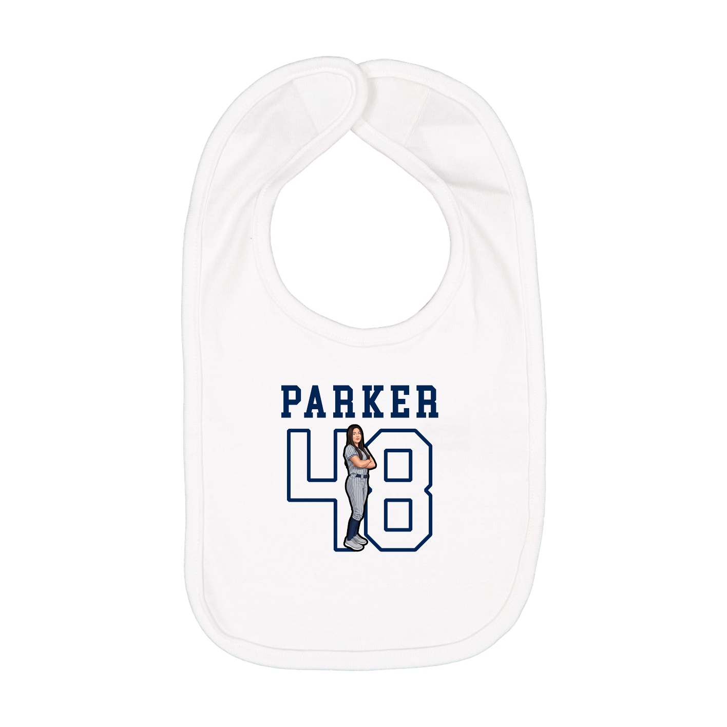 Infant Bib — Shirsey in White