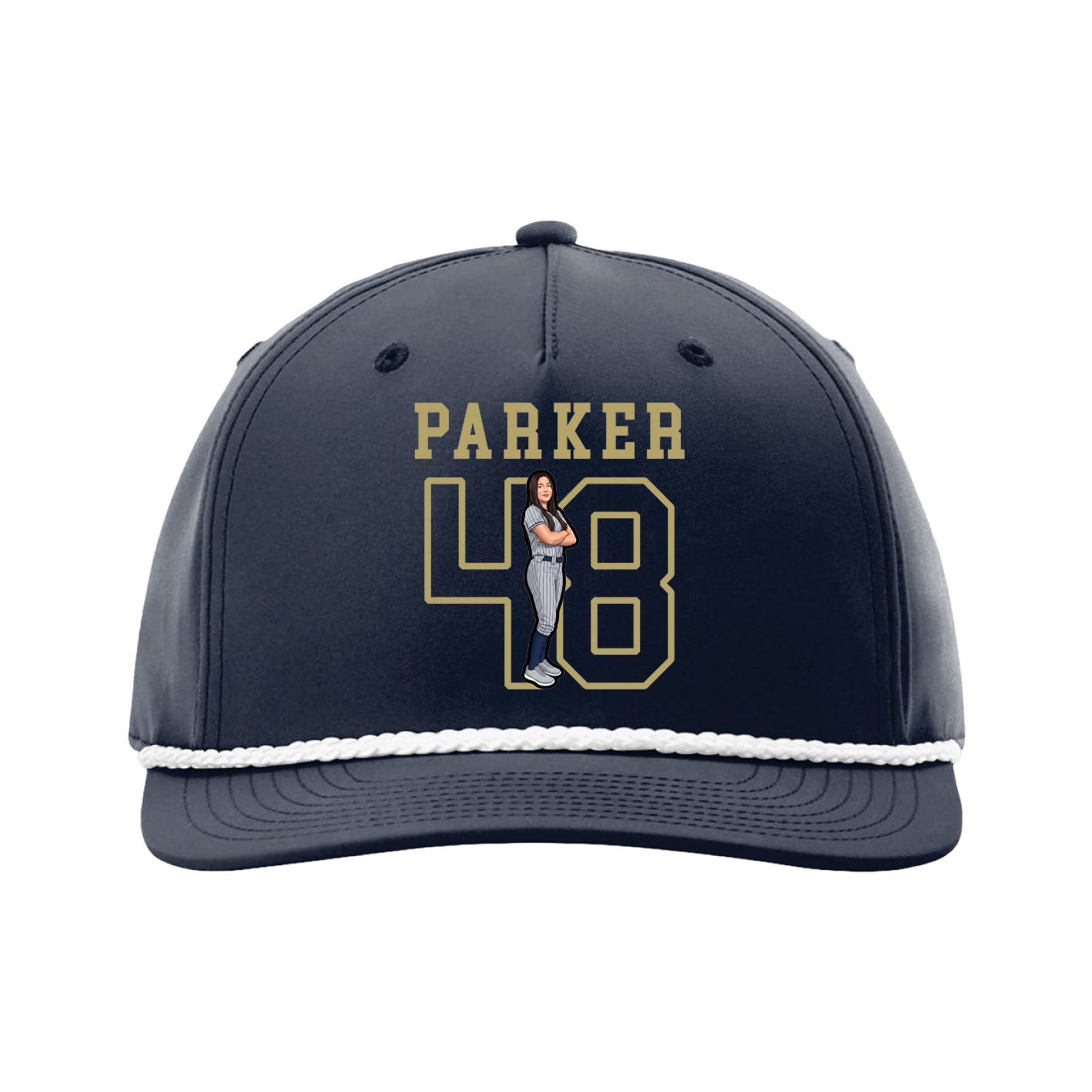 Five-Panel Classic Rope Cap — Shirsey in Navy