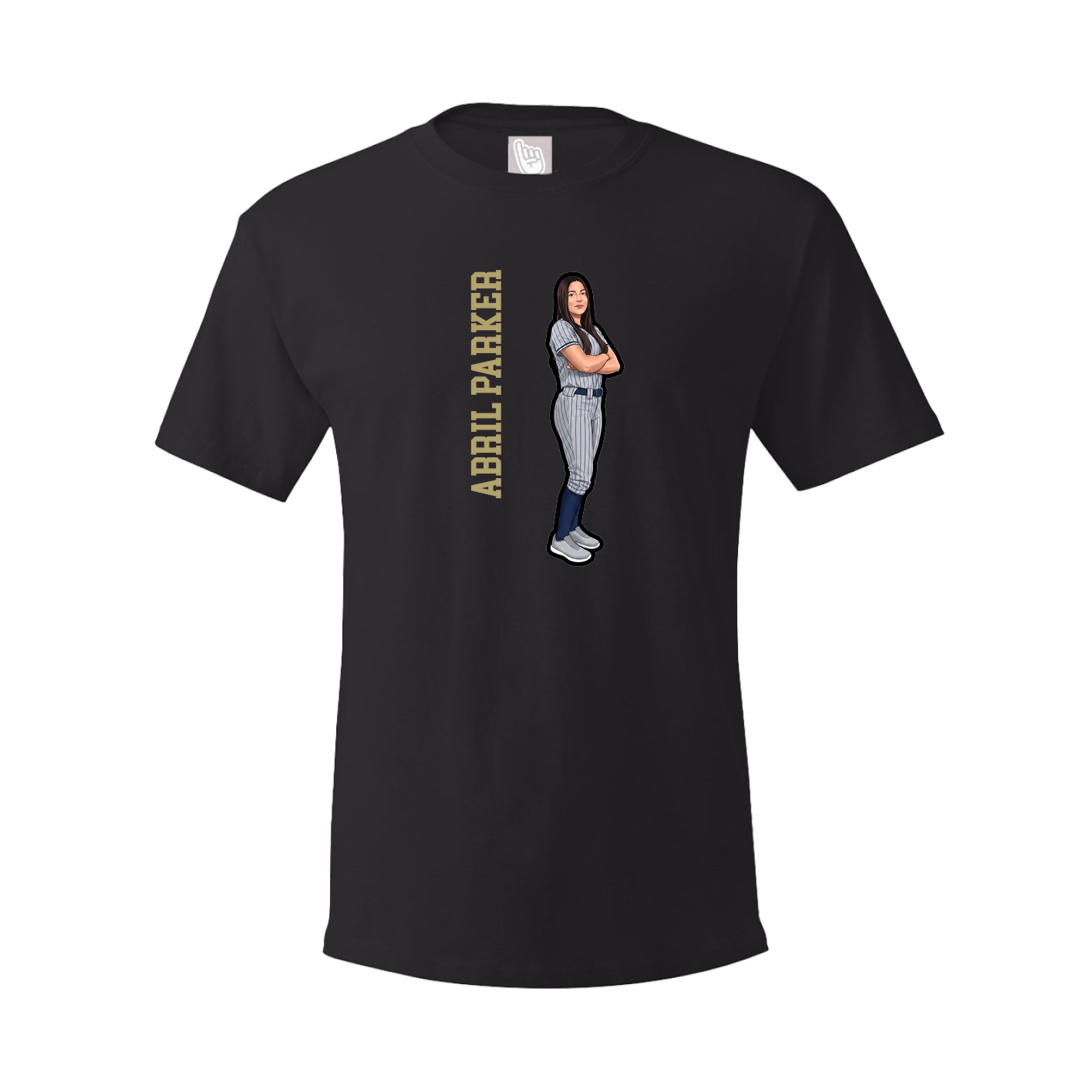 Tee — Name Vertical in Black