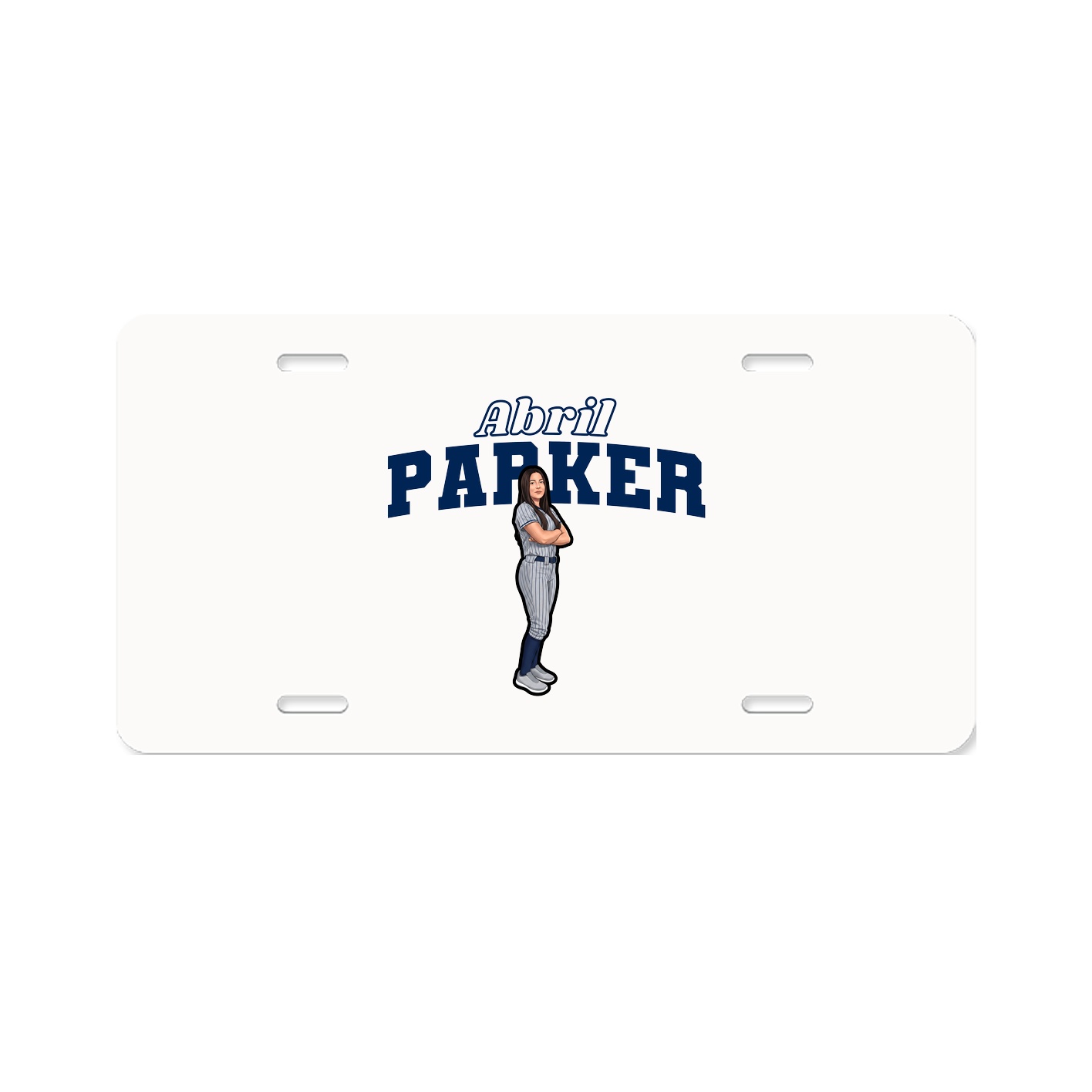 License Plate — Name Arch in Classic