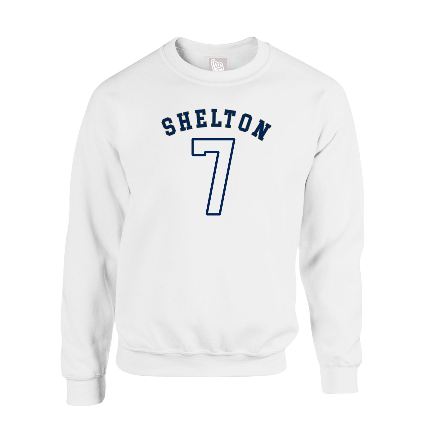 Fleece Crew — Shirsey Arch in White