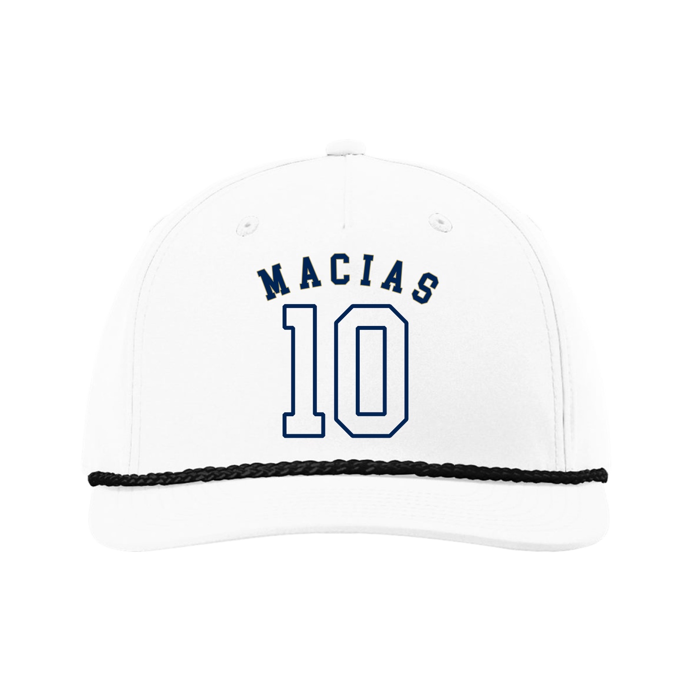 Five-Panel Classic Rope Cap — Shirsey Arch in White