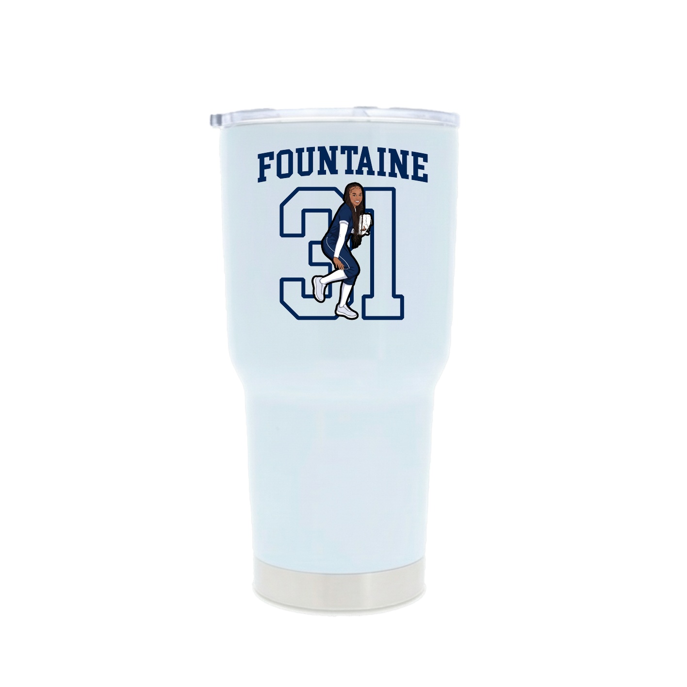 30oz Stainless Steel Tumbler — Shirsey in White